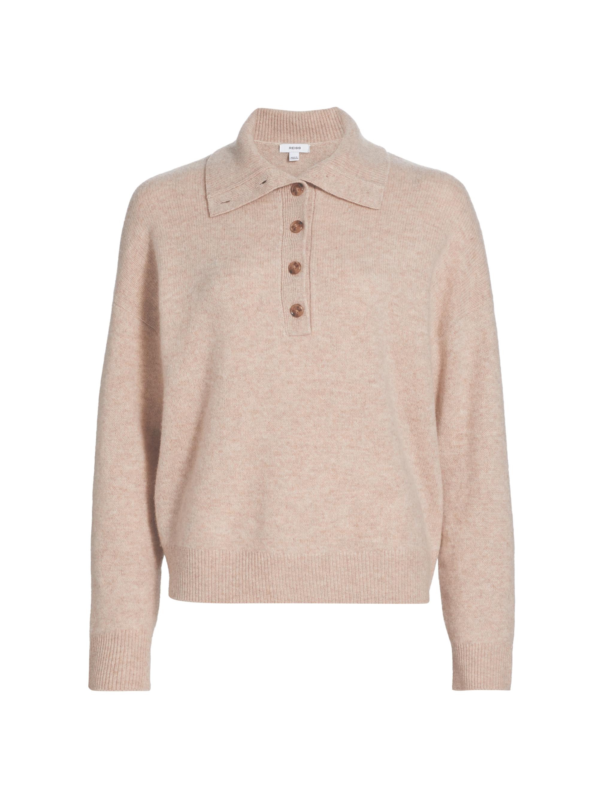 Reiss Women's Wool-Cashmere Polo Sweater