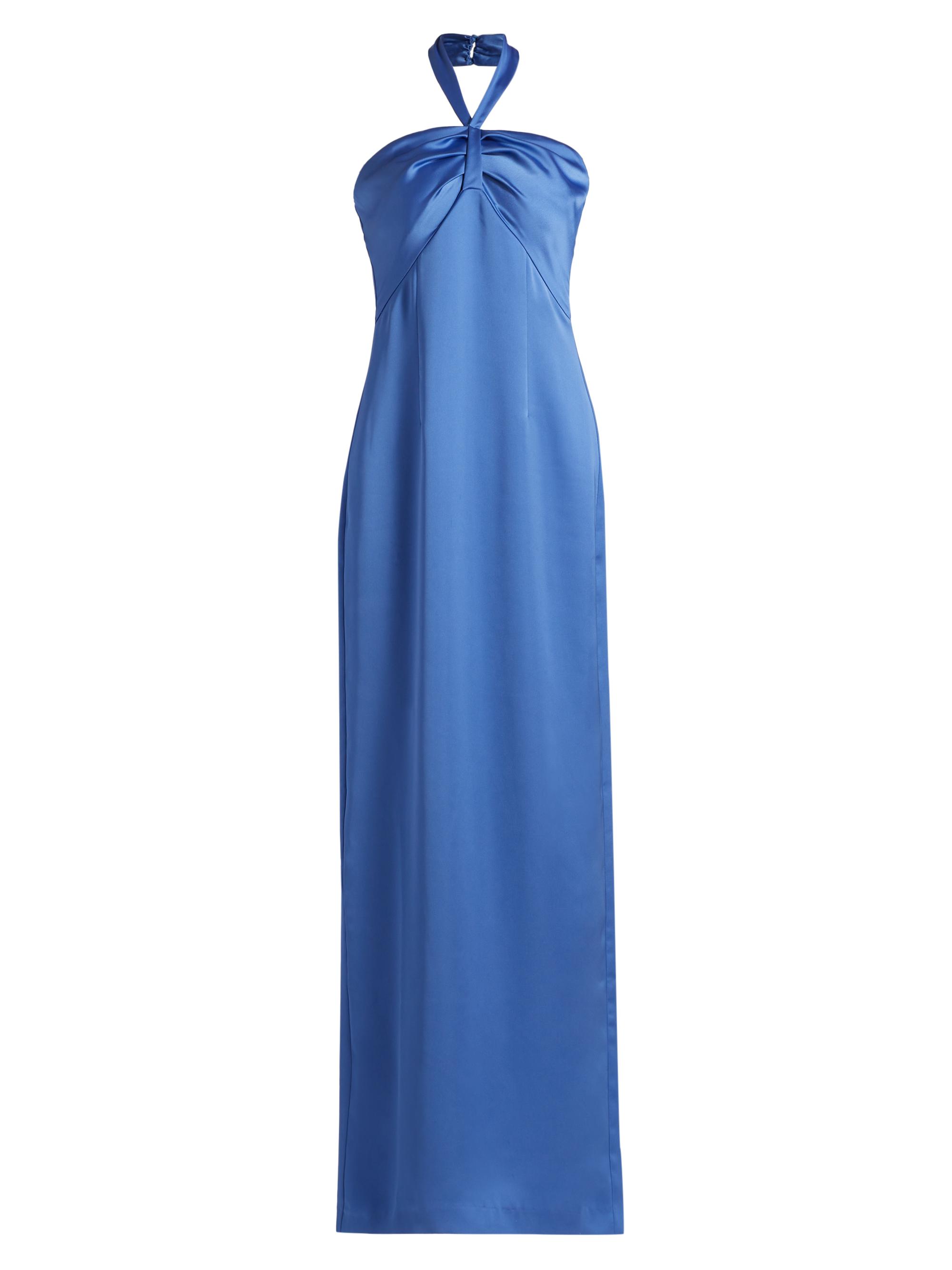 Ramy Brook Women's Amrita Satin Halter Gown - Cornflower