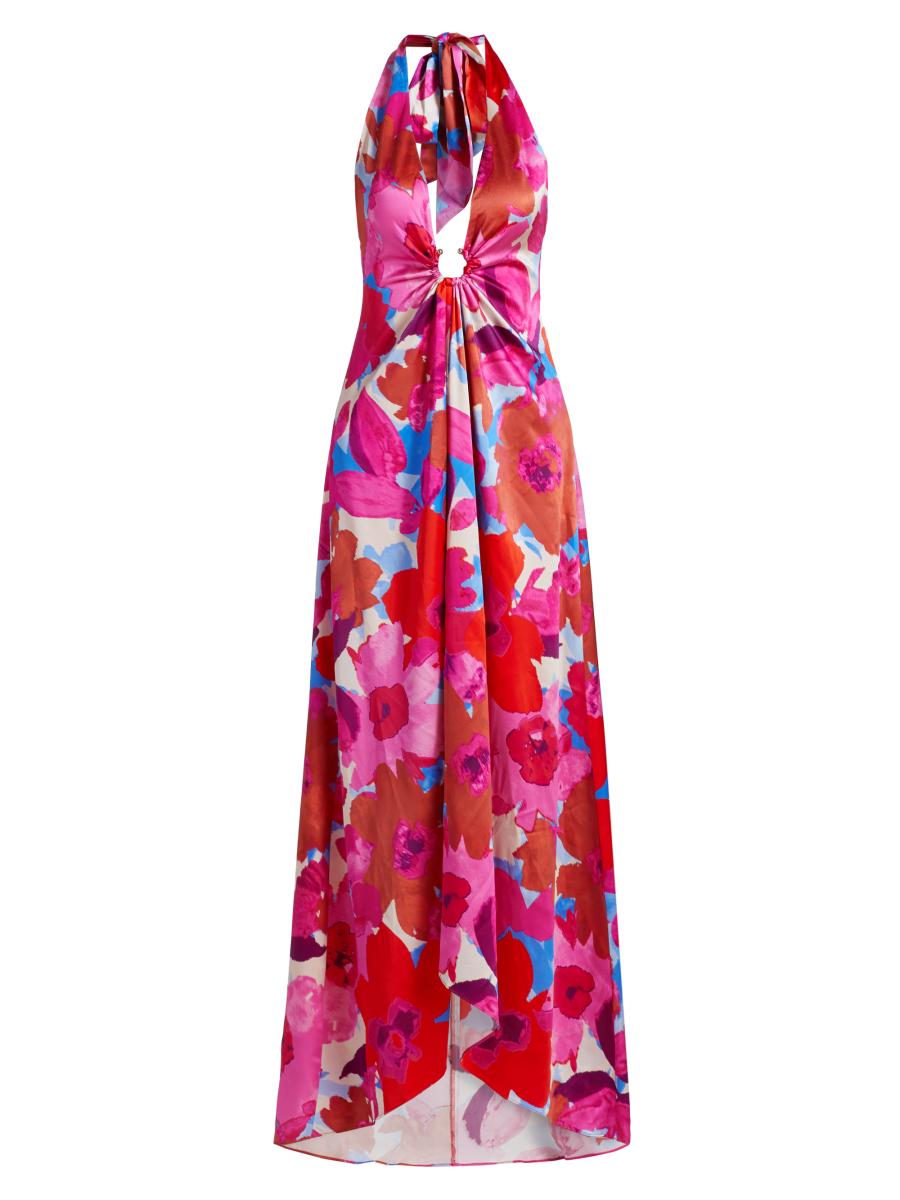 55◆パピリーヒルズ　スイートセーラースタイル【OROKU】 Ramy Brook Darbi Stretch-Silk Floral Gown | Saks Fifth Avenue