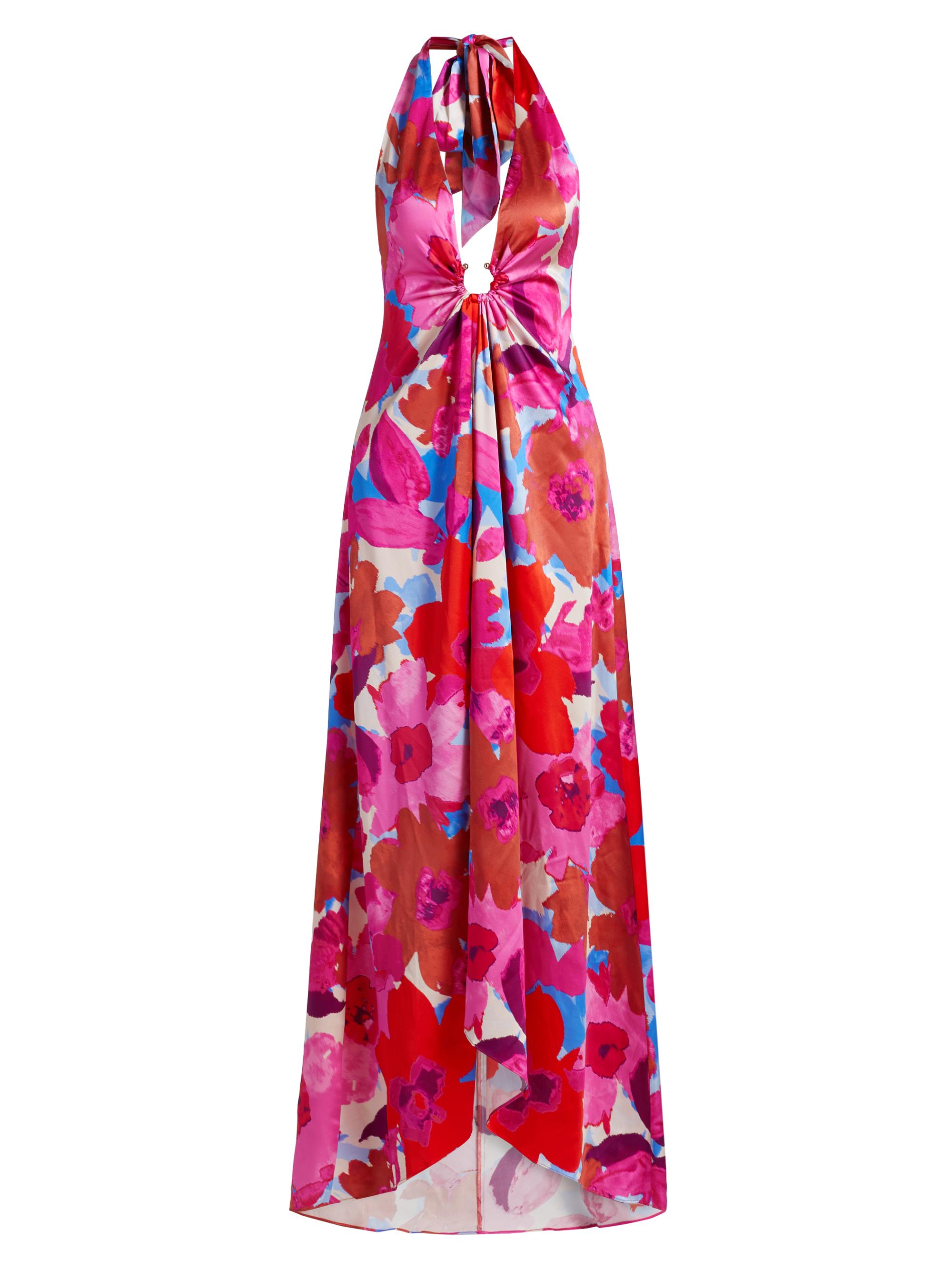 Ramy Brook Women's Darbi Stretch-Silk Floral Gown - Rosa Pink Multi
