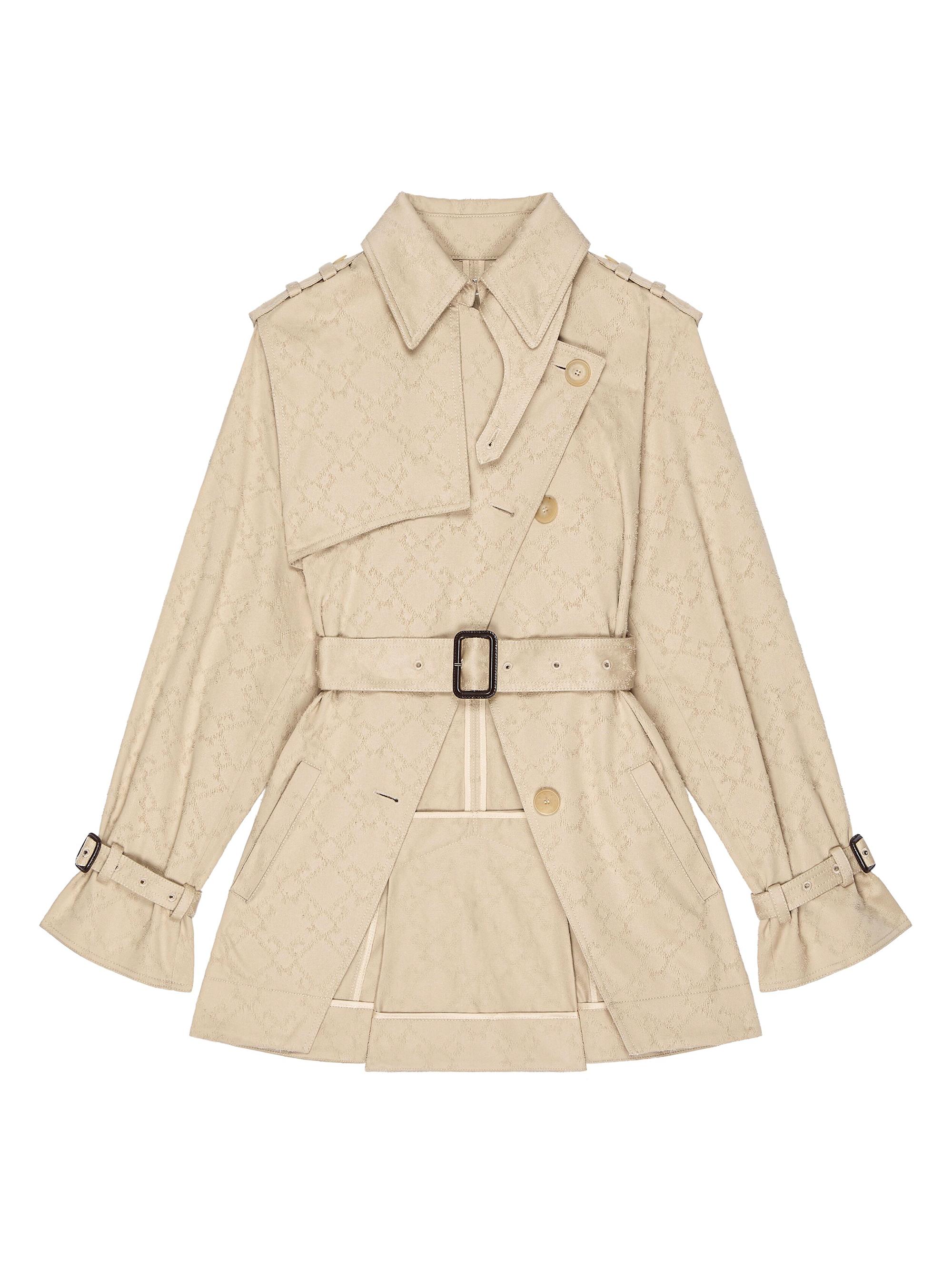 Givenchy Women's Trench-Coat in Monogram 72 Cotton - Light Beige