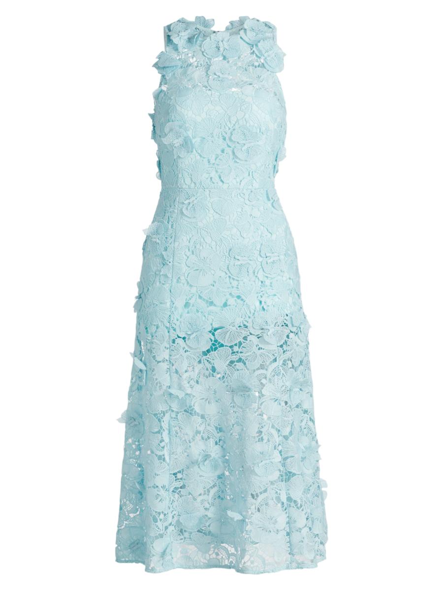 As It May Women's Samara Lace Midi Dress In Blue