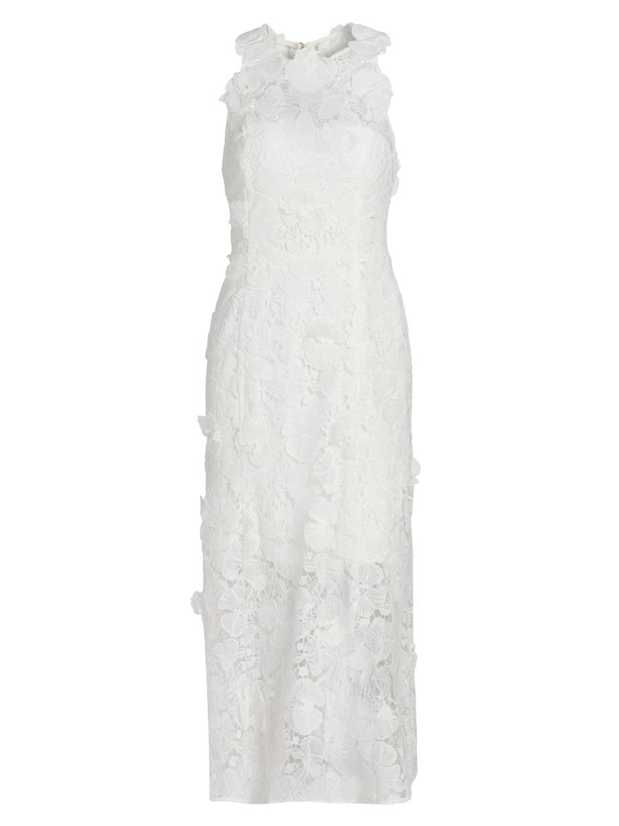 As It May Women's Samara Lace Midi Dress In White