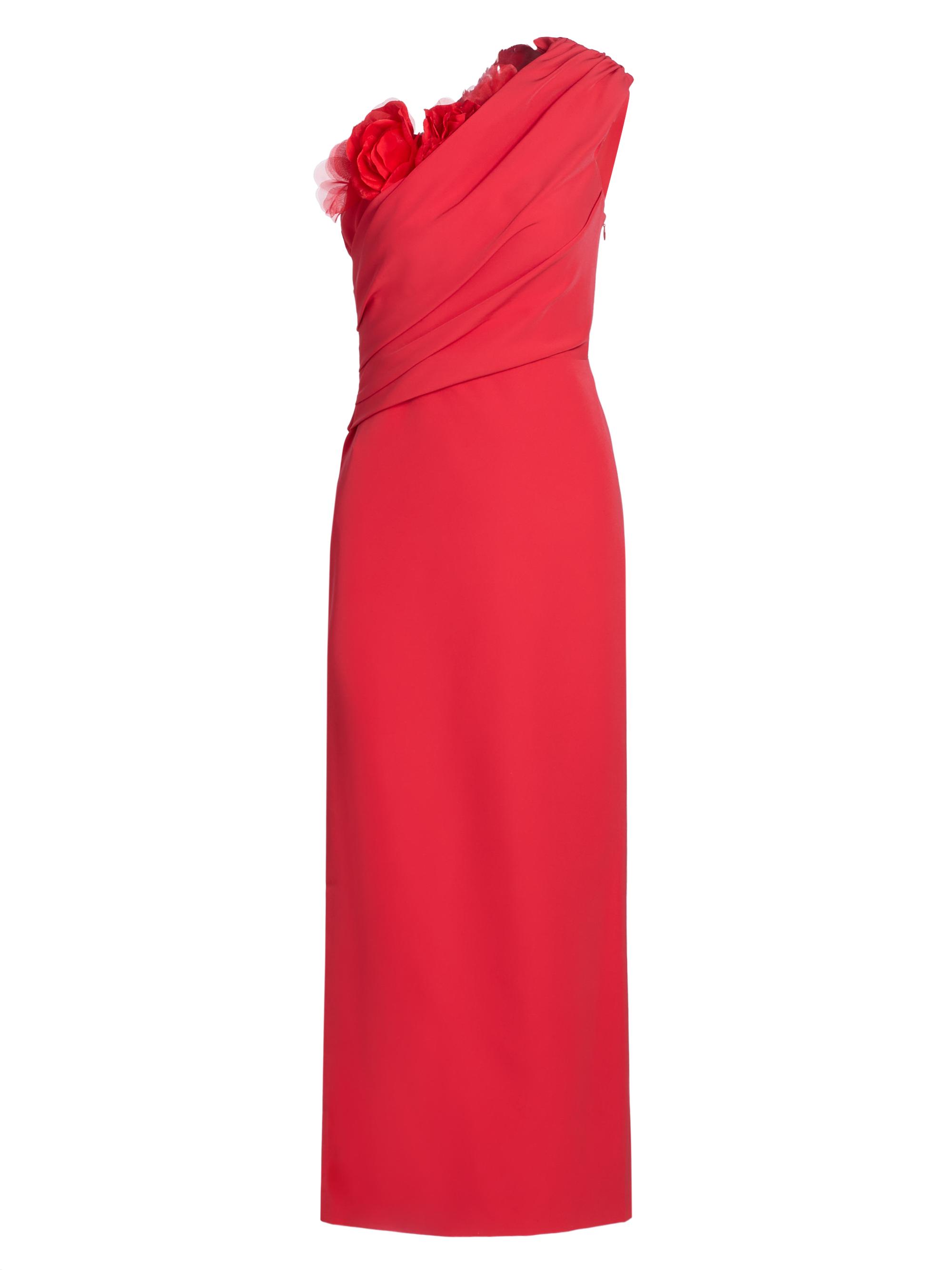 As It May Women's Olivia Crepe One-Shoulder Midi-Dress - Bright Rose