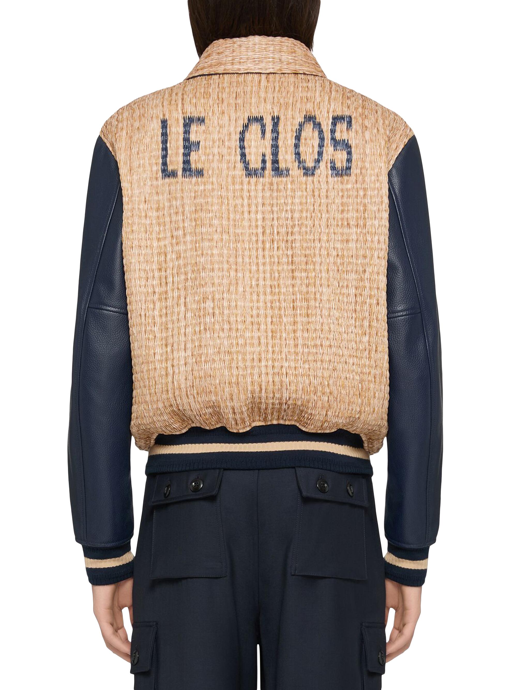 Givenchy Le Clos Varsity Jacket in Raffia and Leather | Saks Fifth