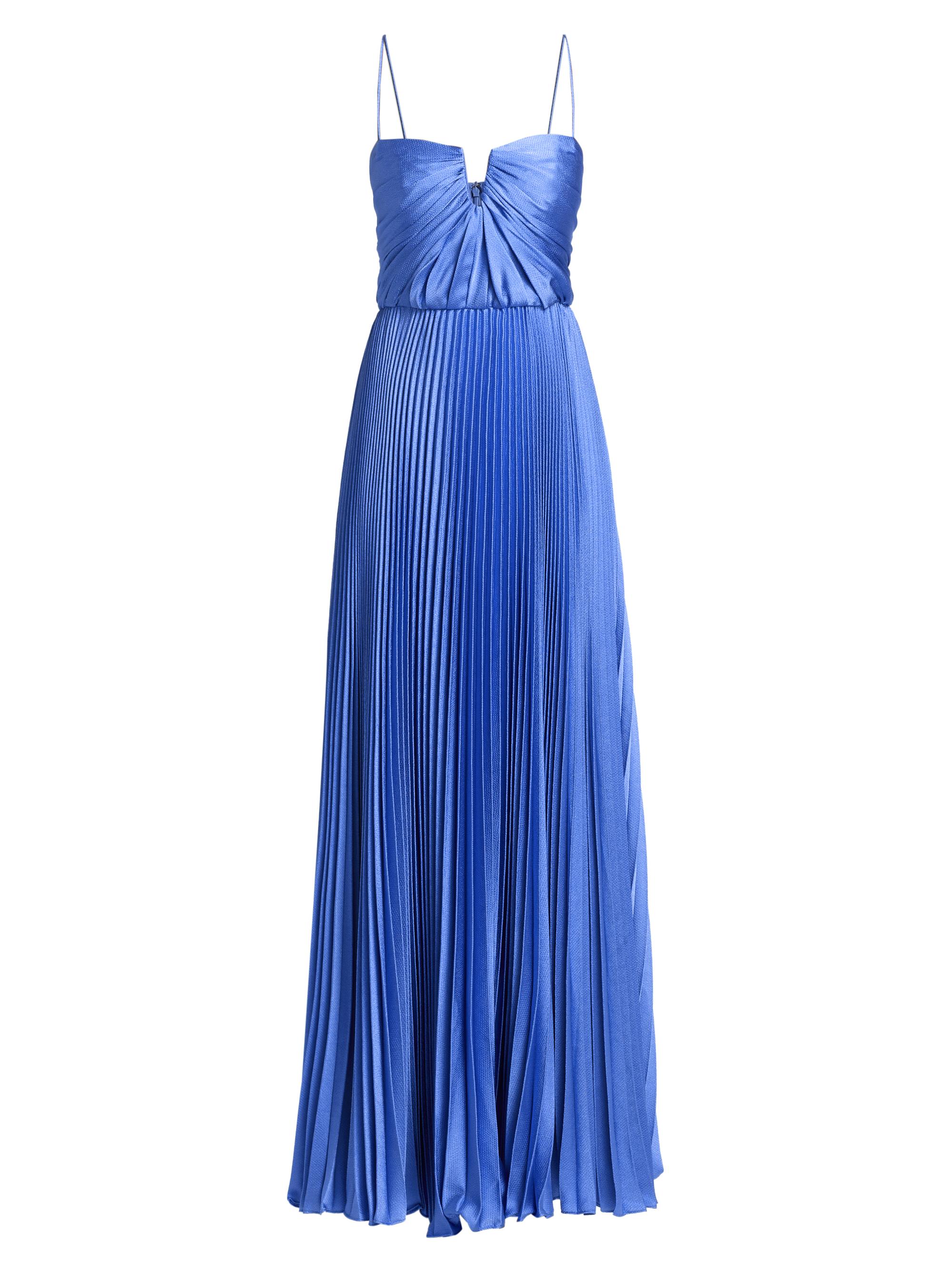 As It May Women's Annna Hammered Satin Gown - Glacier Blue