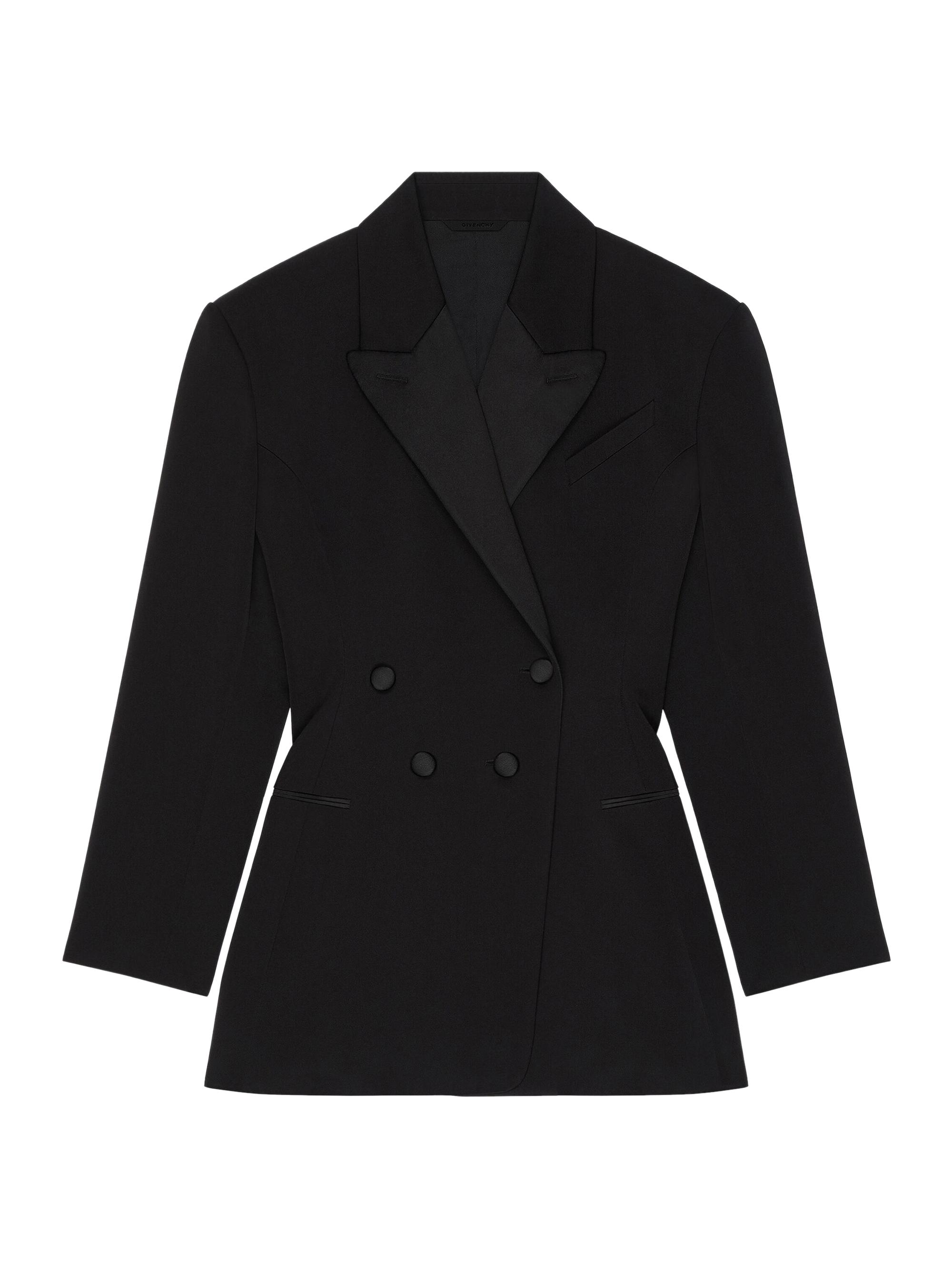 Givenchy Women's Jacket in Wool with Pleated Back - Black