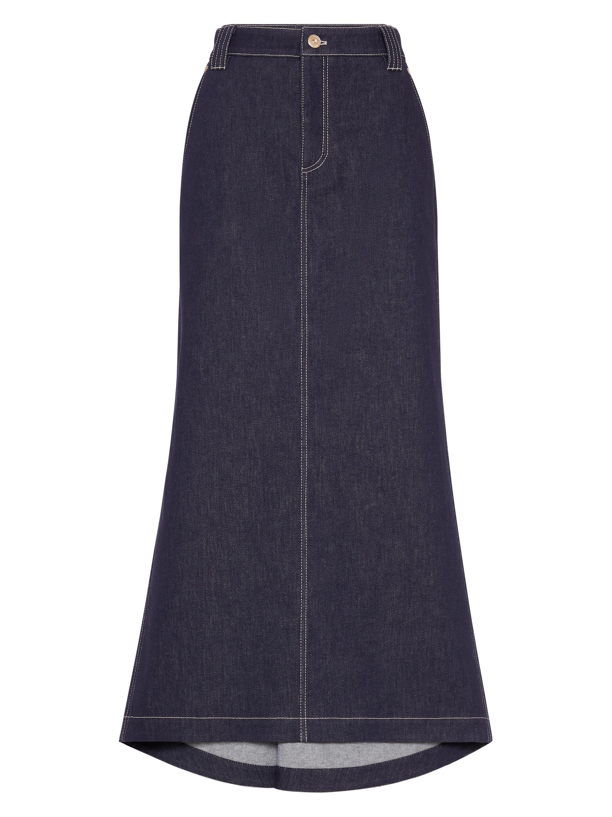 Alaïa Five-Pocket-Style Denim Column Skirt | Saks Fifth Avenue