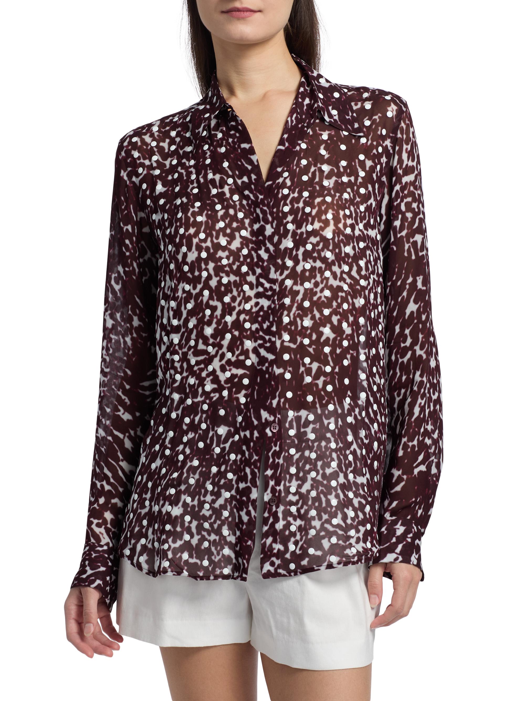 Dries Van Noten Chowy Dyed Print Blouse | Saks Fifth Avenue
