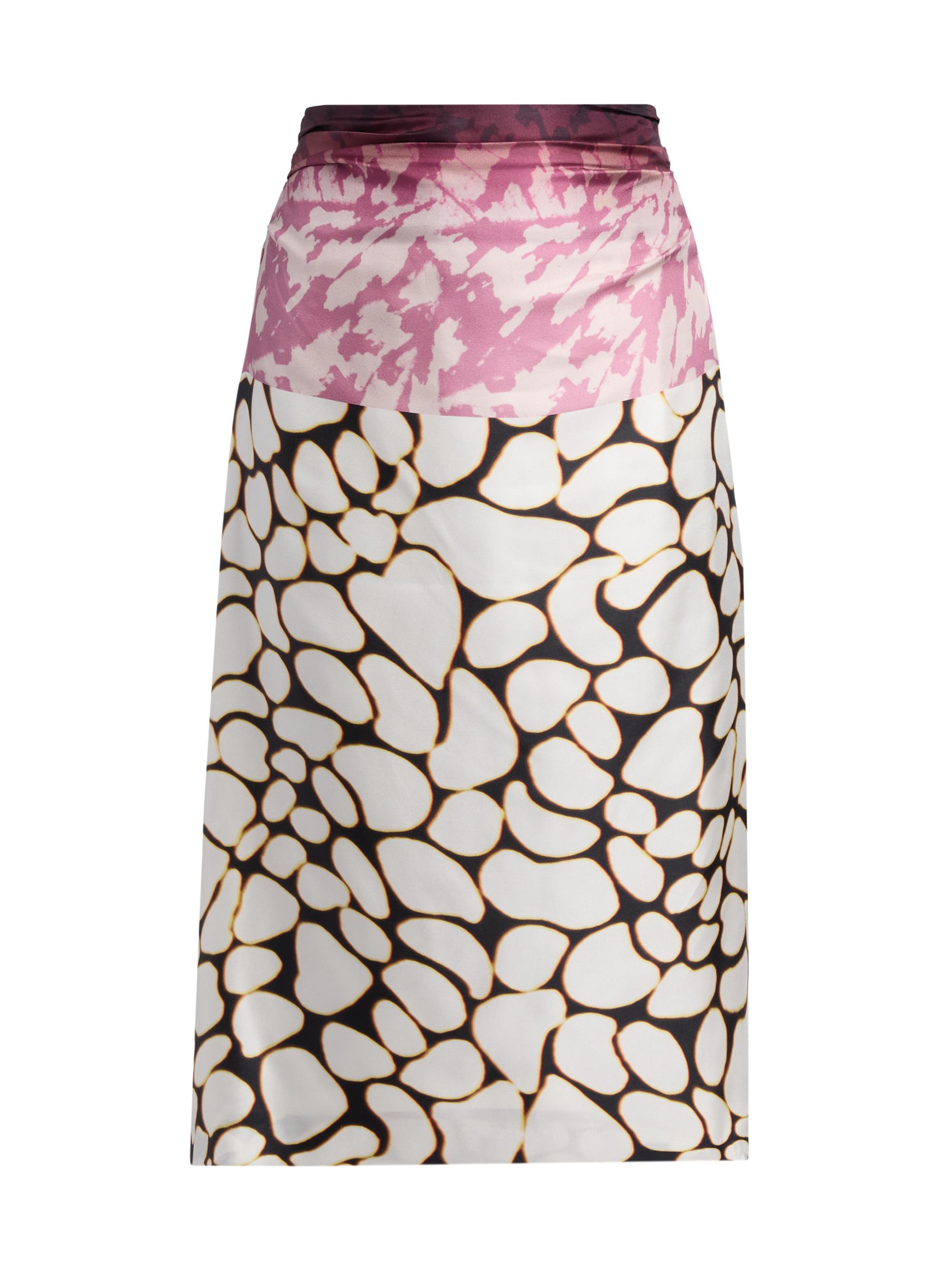Dries Van Noten Women's Stan Printed Silk Midi-Skirt - Off White