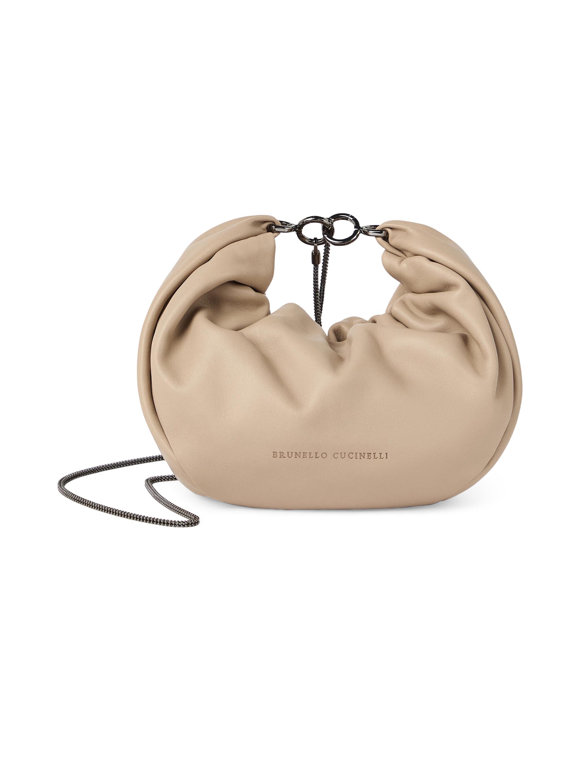 Brunello Cucinelli Women's Brioche Hobo Bag in Soft Leather - Beige