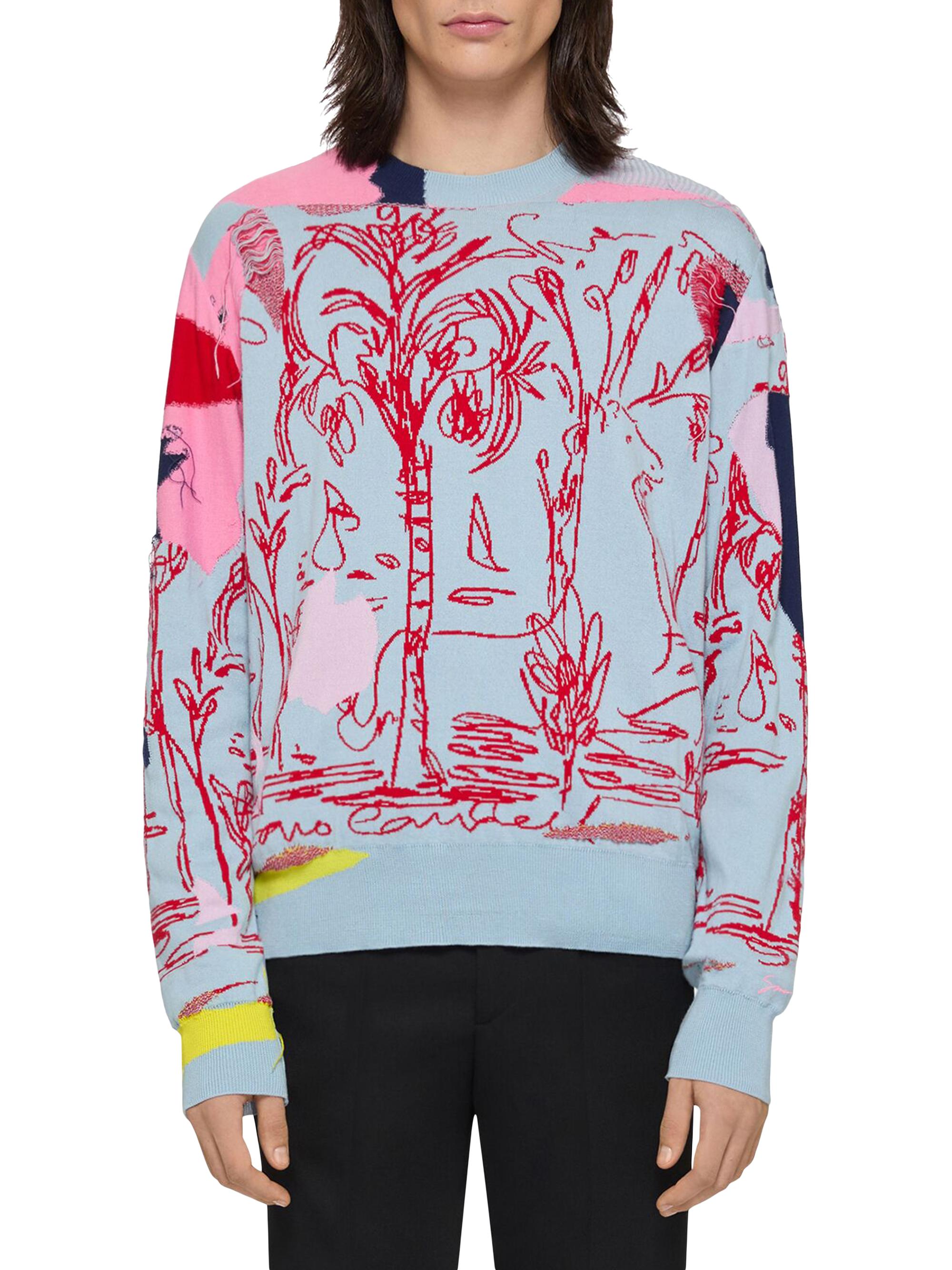 Givenchy Sweater in Cotton with Jacquard | Saks Fifth Avenue