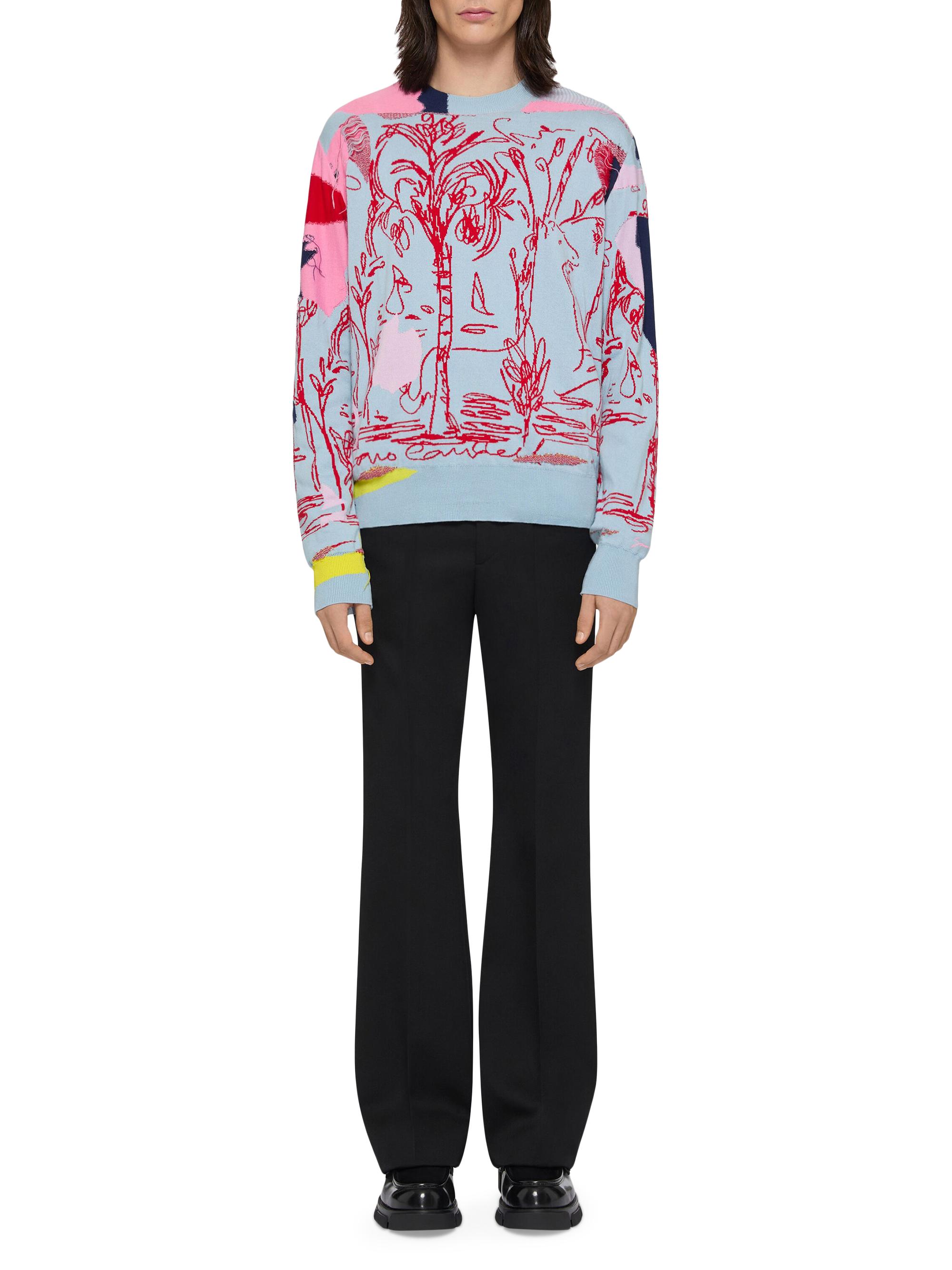 Givenchy Sweater in Cotton with Jacquard | Saks Fifth Avenue