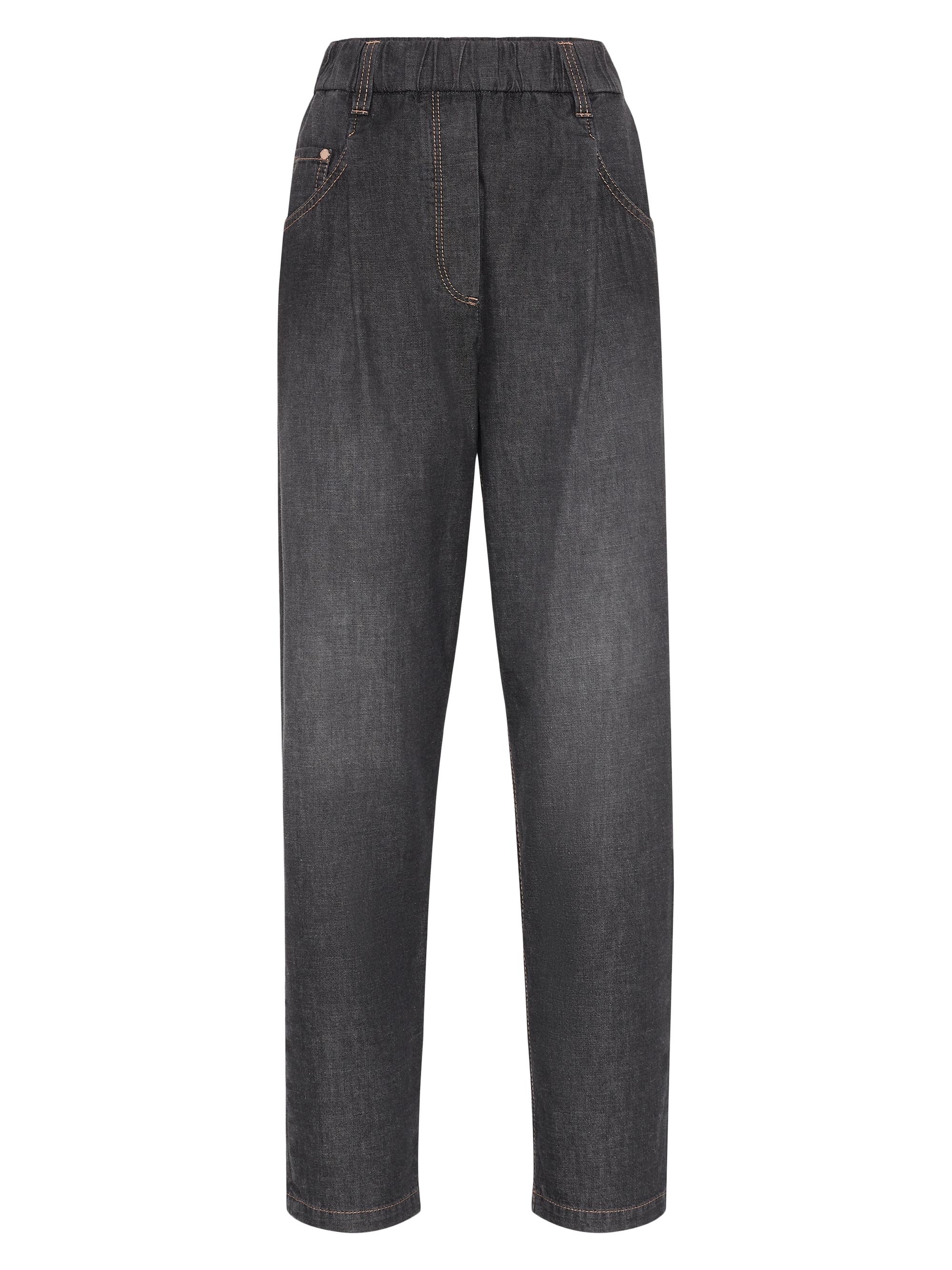 Brunello Cucinelli Women's Lightweight Denim Five Pocket Trousers - Light Blue Denim