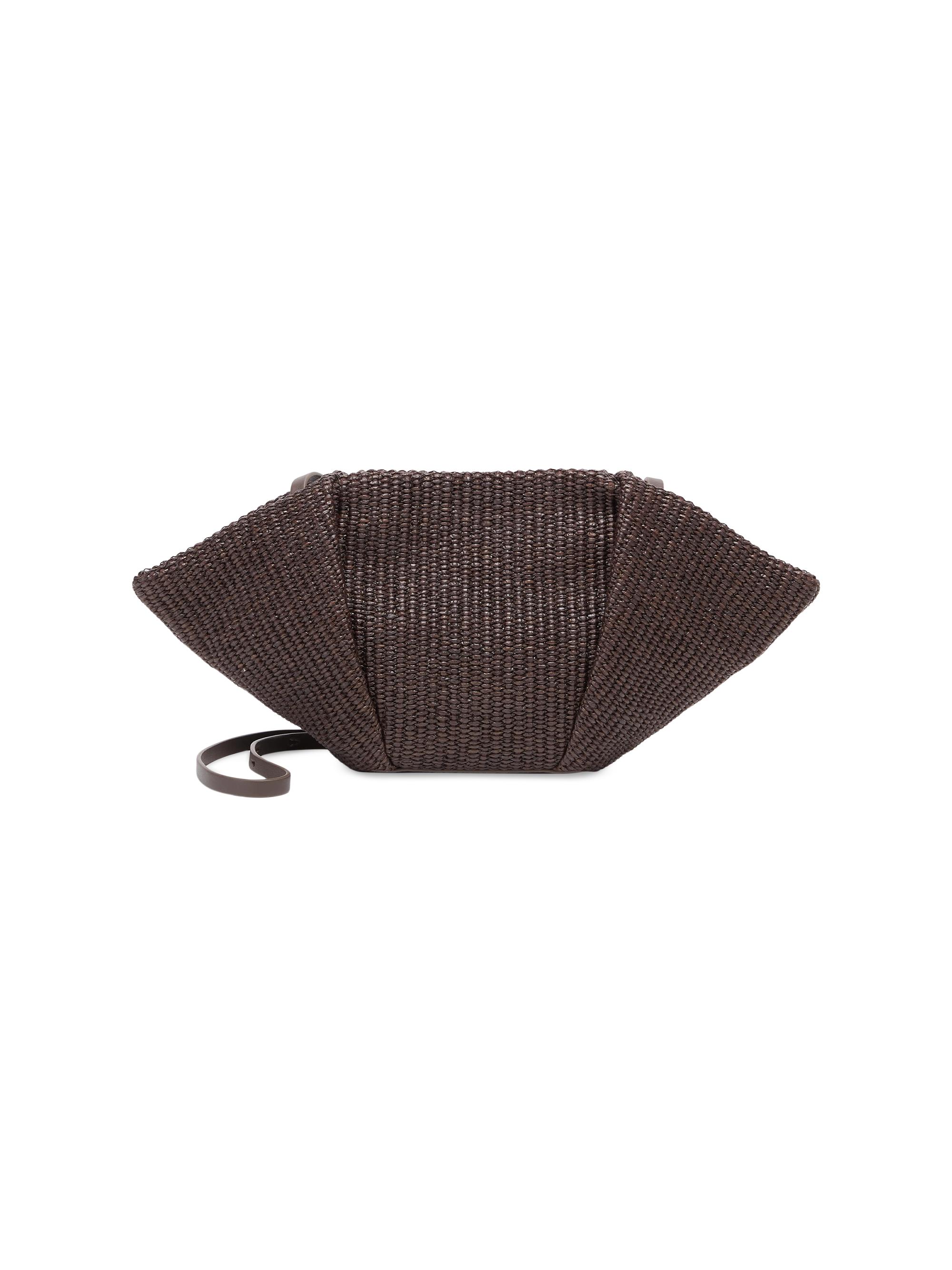 Brunello Cucinelli Women's Marina Pouch in Techno Cotton Raffia - Brown