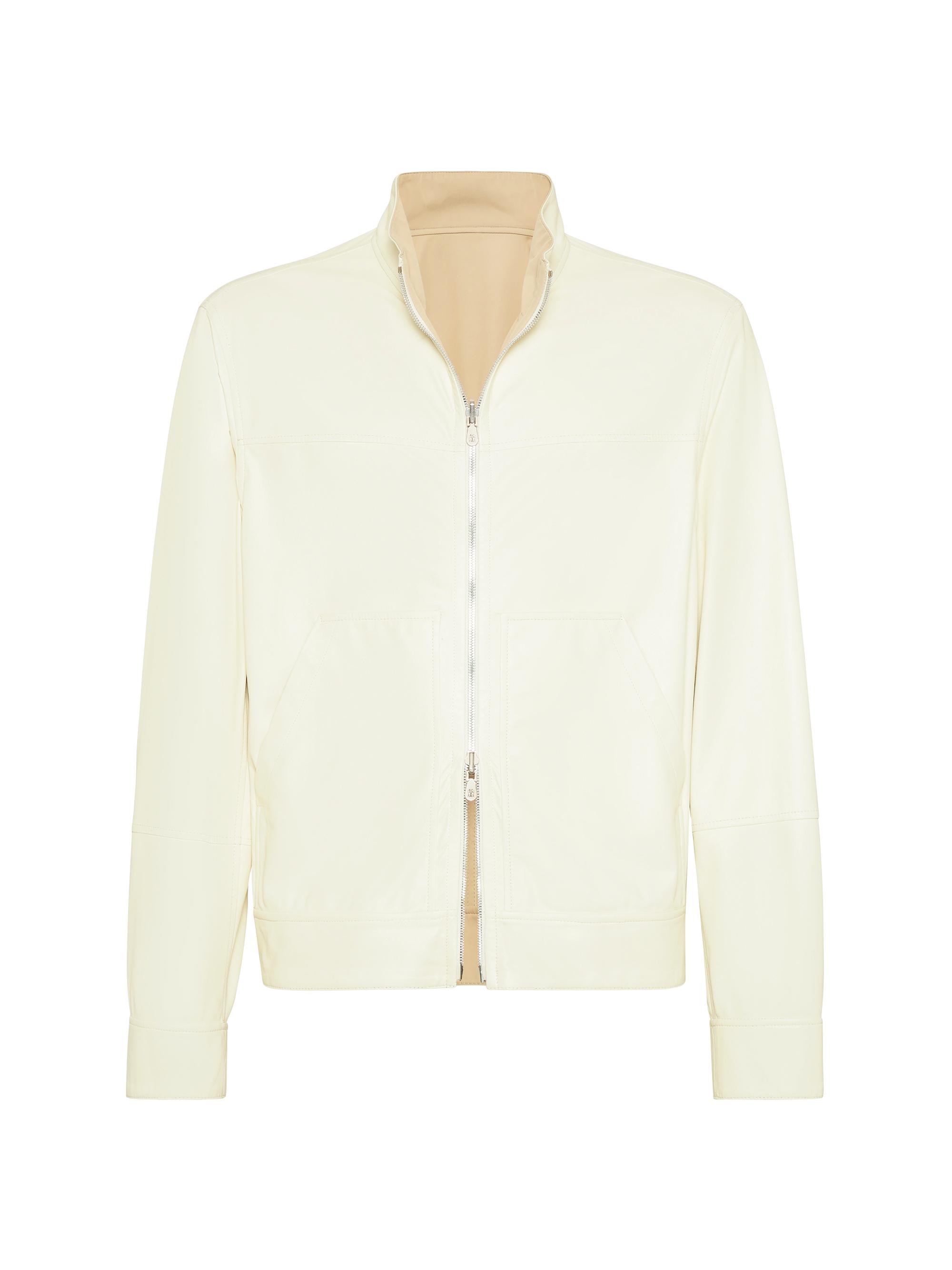 Brunello Cucinelli Men's Bonded Nappa Leather Reversible Bomber Jacket - Panama