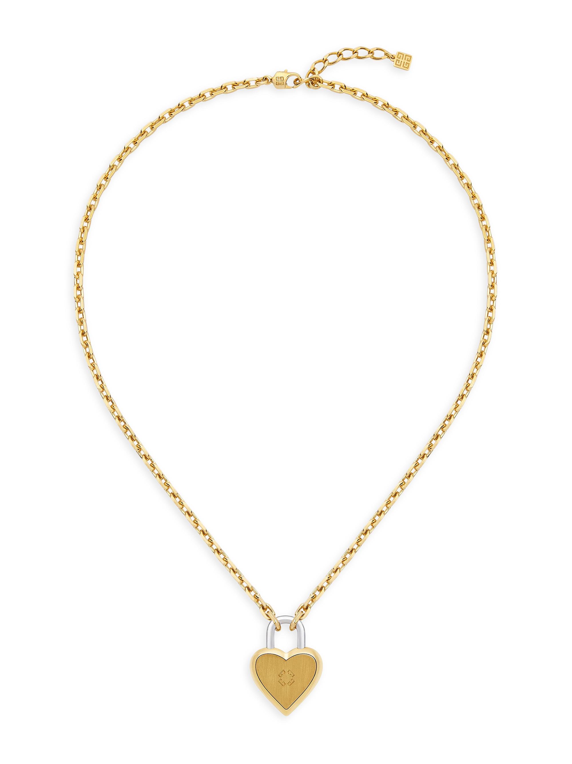 Givenchy Women's Heart Lock Necklace in Metal - Gold Silver