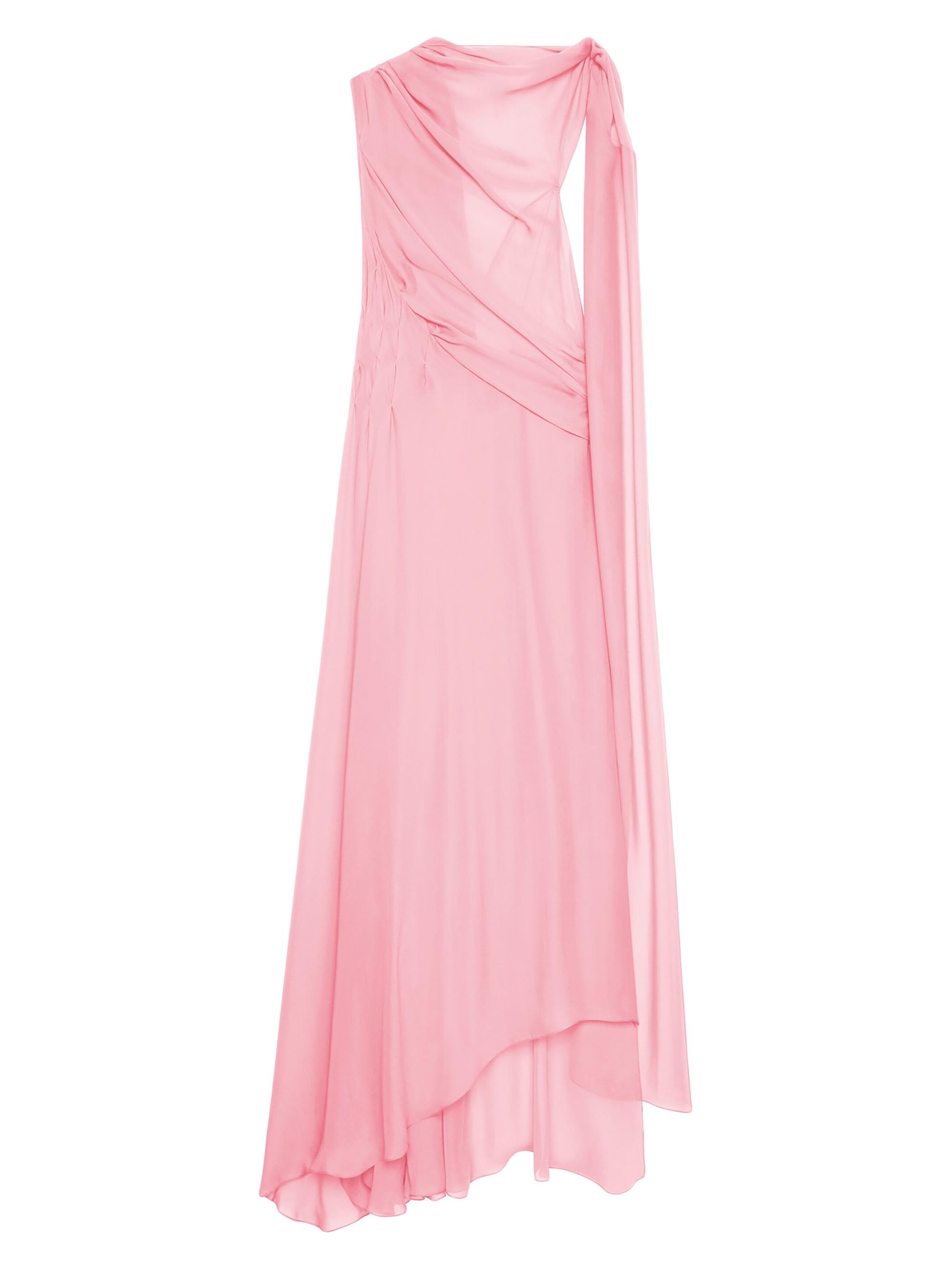 Givenchy Draped Dress in Silk Georgette with Lavallière | Saks