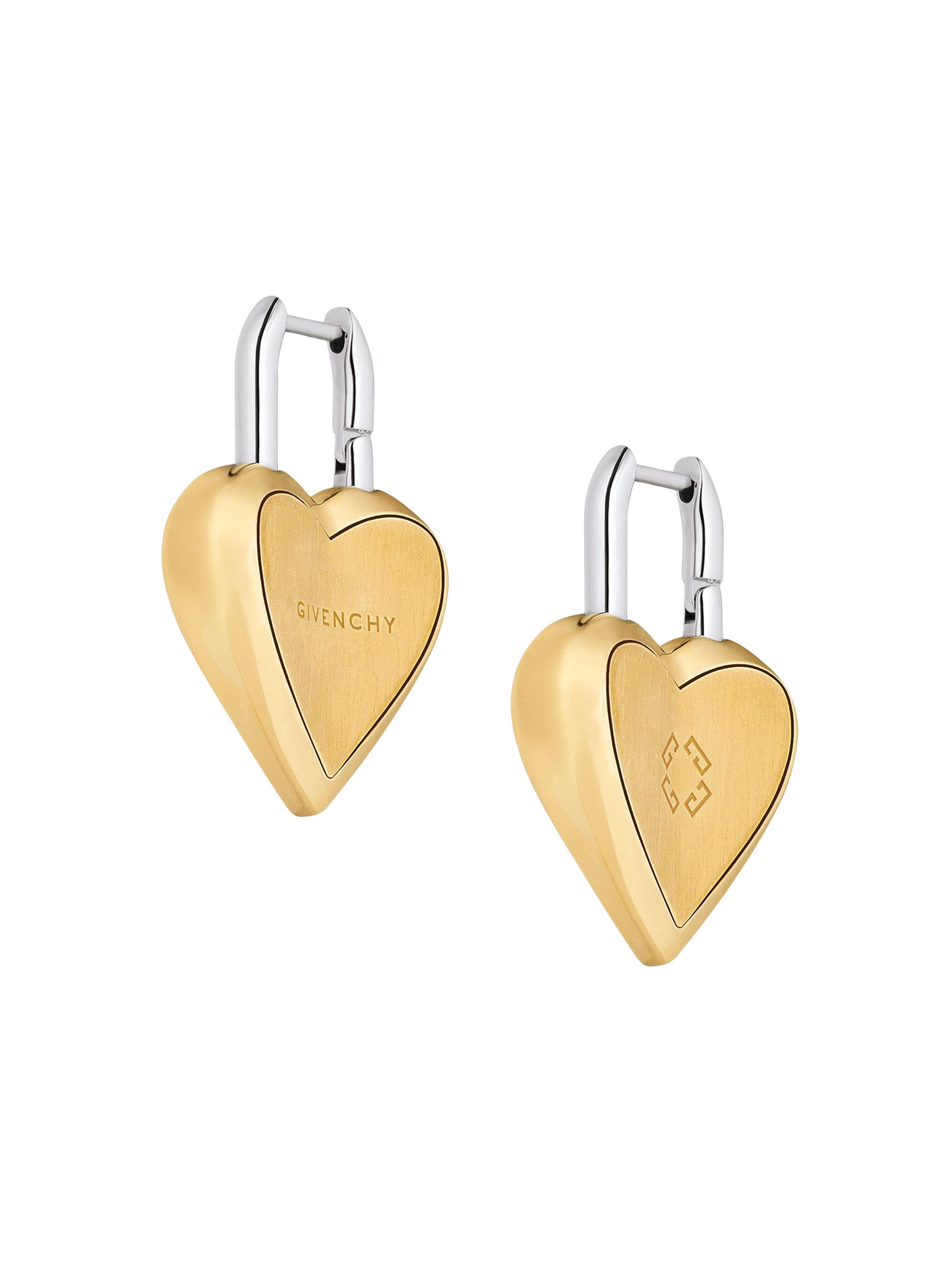 Givenchy Women's Heart Lock Earrings in Metal - Gold