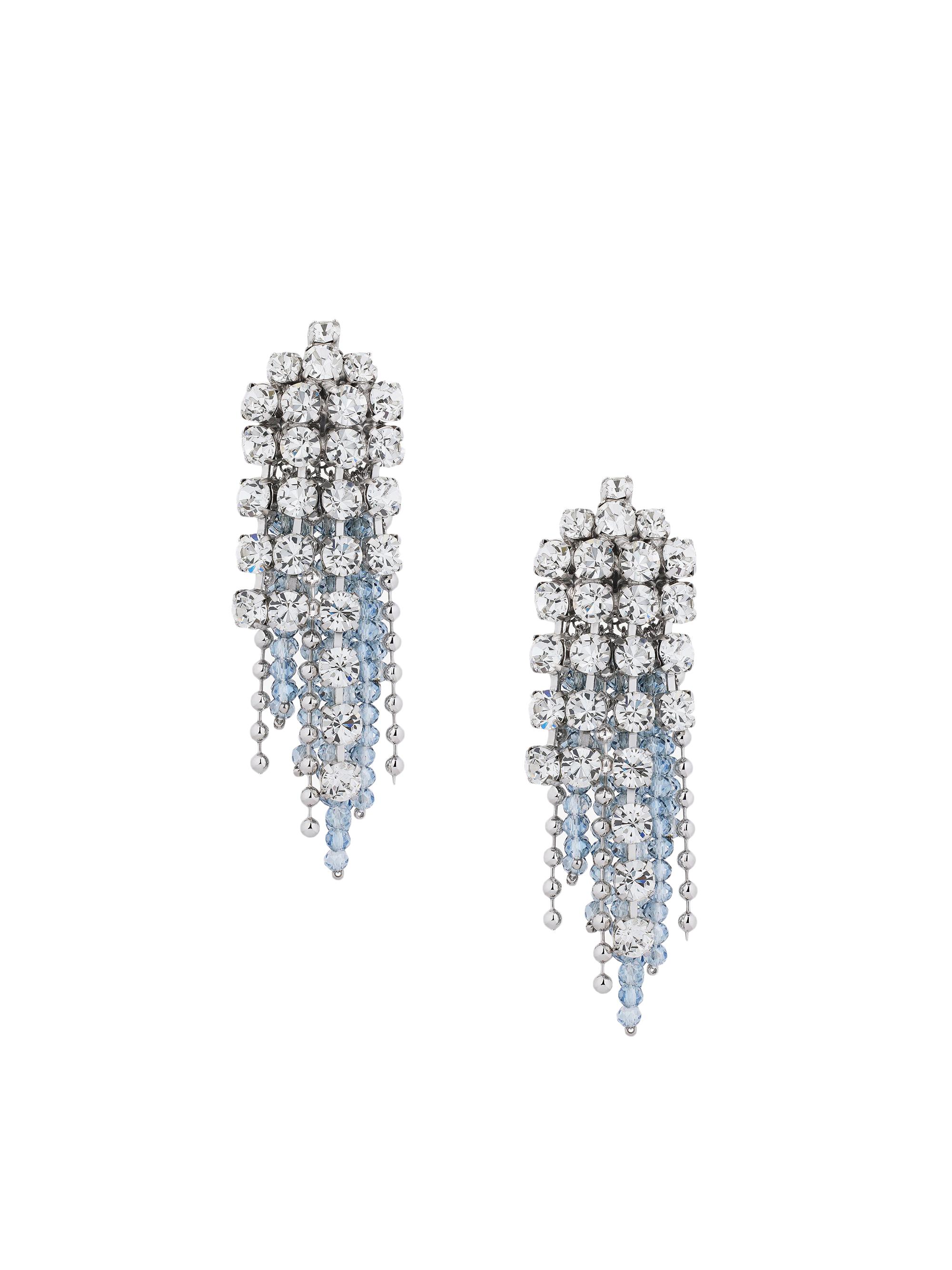 Givenchy Women's Crystal Bow Earrings in Metal with Crystals and Pearls - Silver