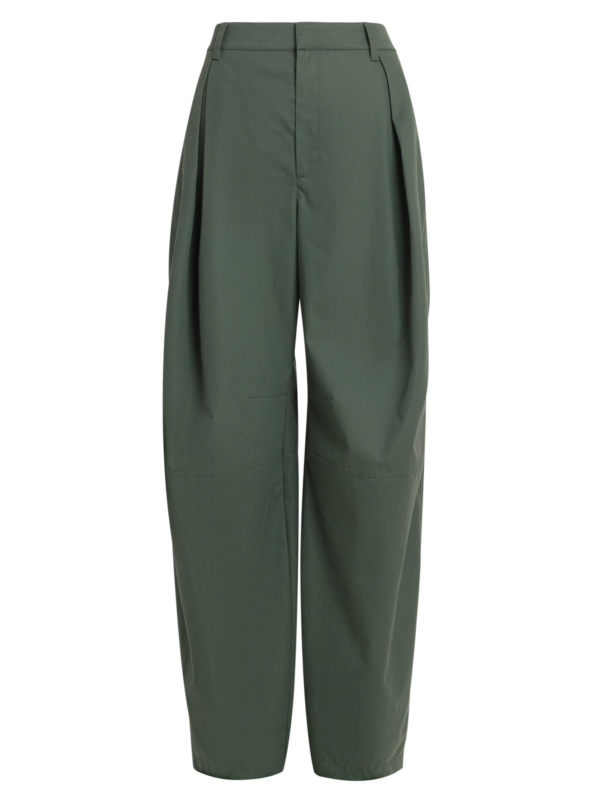 Armarium Women's Ariele Cotton Pleated Pants - Army Green