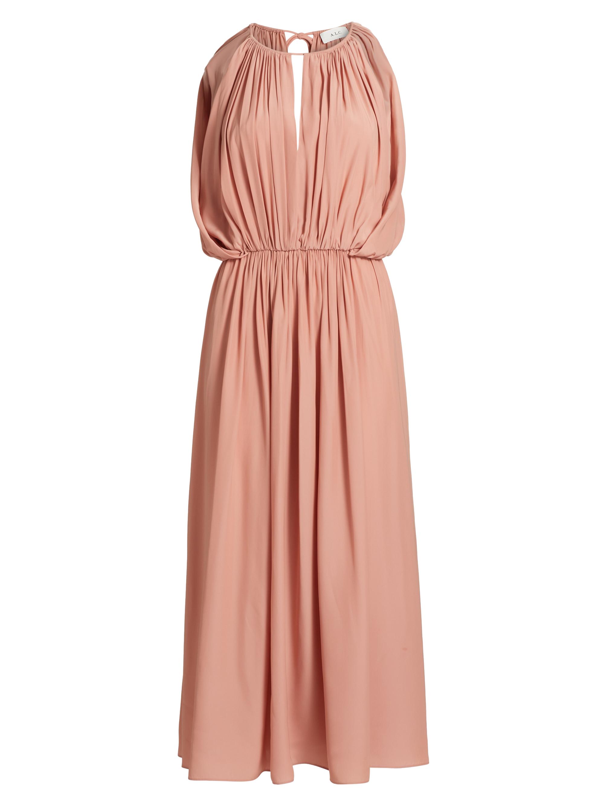 A.L.C. Women's Meredith Draped Mesh Dress - Coral Haze