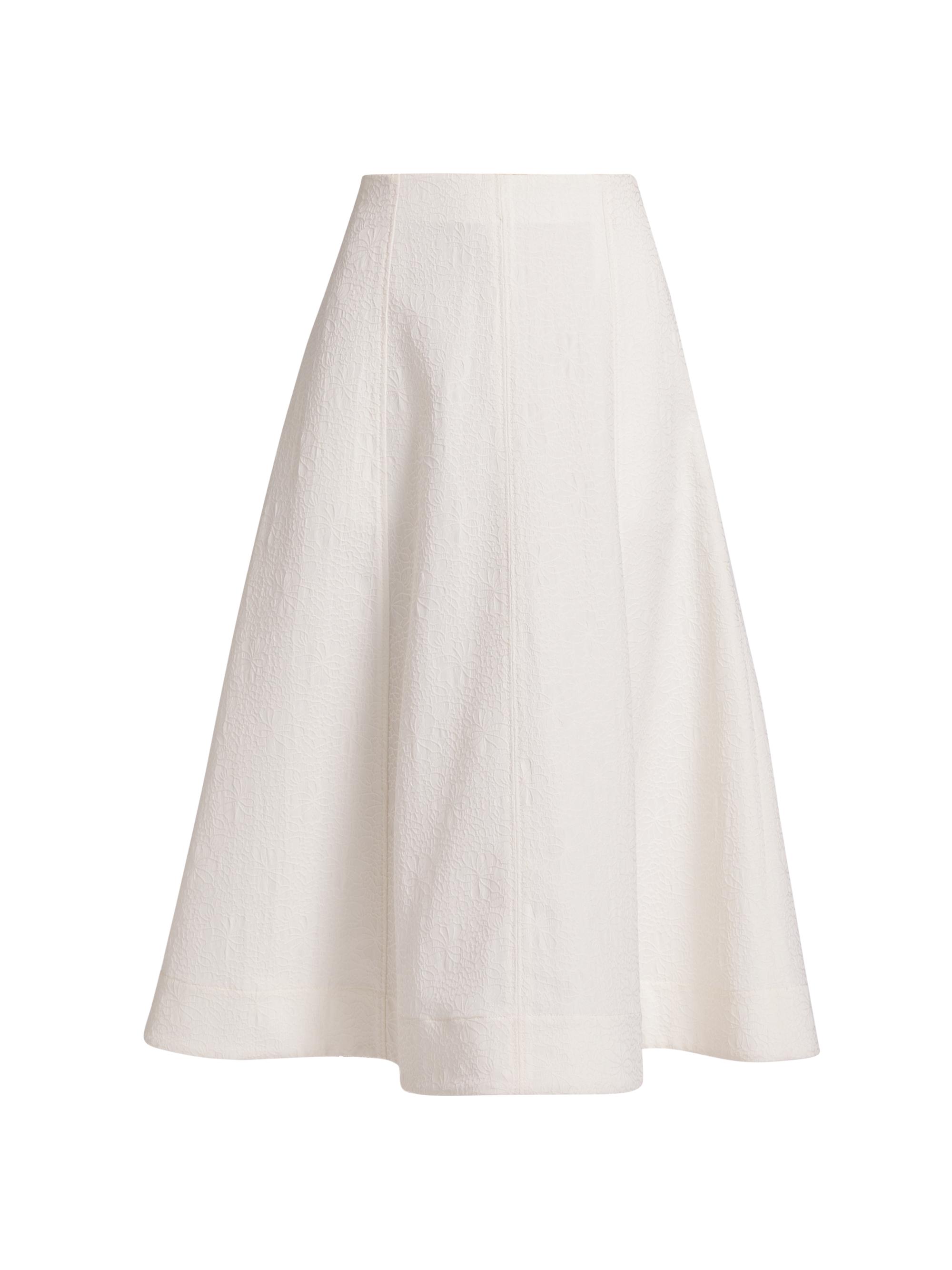 Veronica Beard Women's Fellini Jacquard A-Line Midi-Skirt - Dove