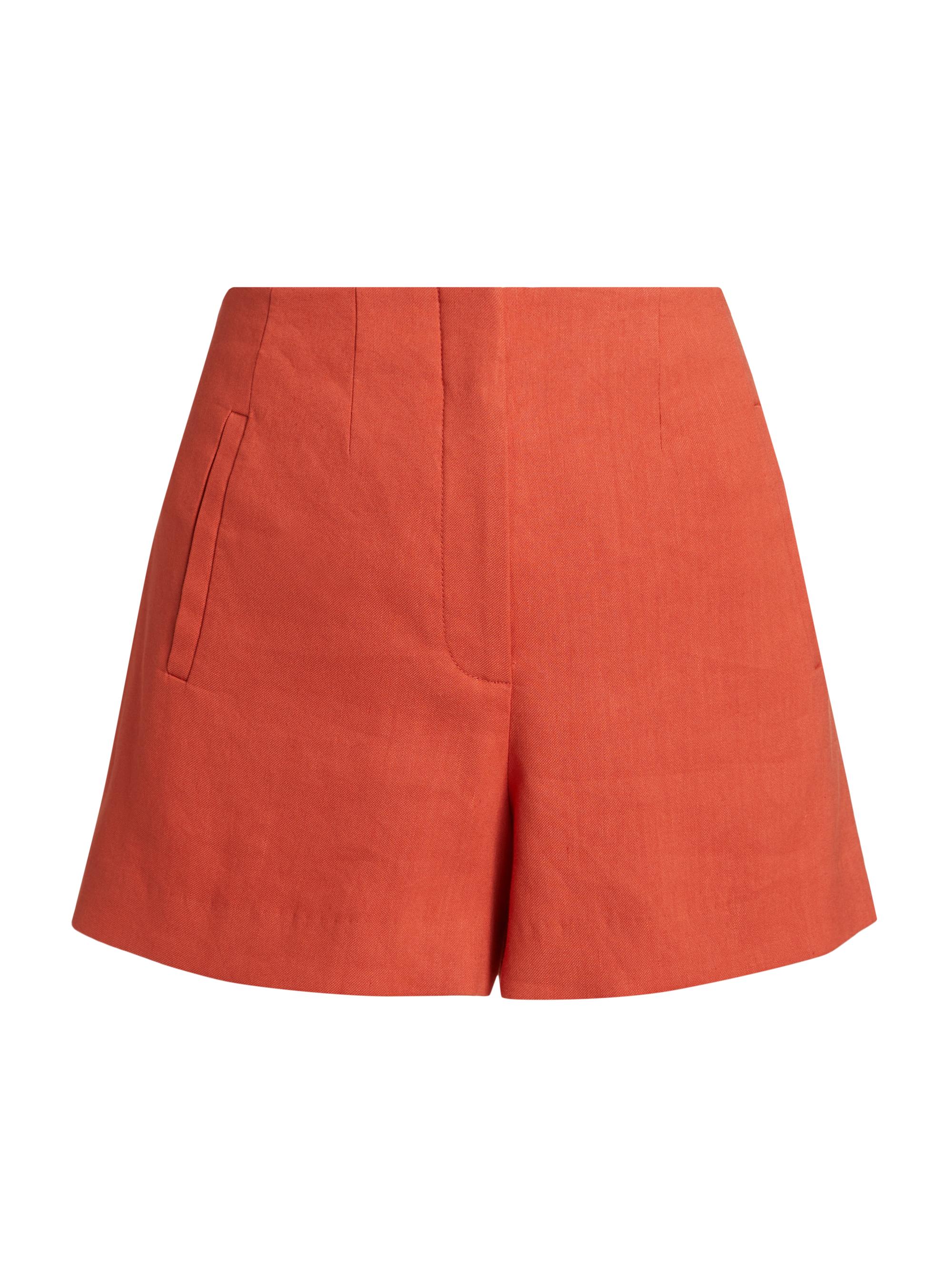 Veronica Beard Women's Jazmin Linen-Blend Shorts - Persimmon