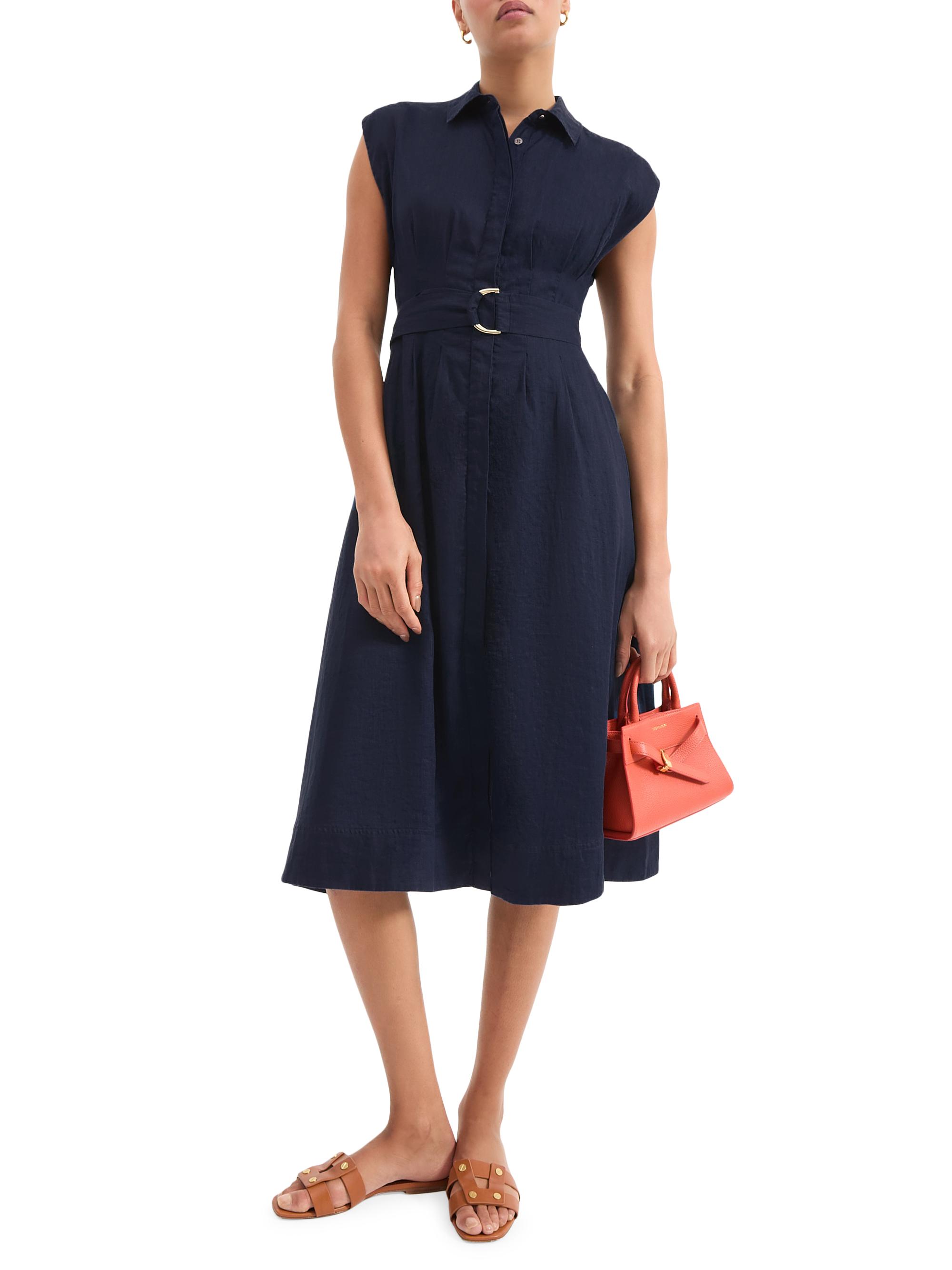 linen dresses with sleeves uk Lydia Linen Dress