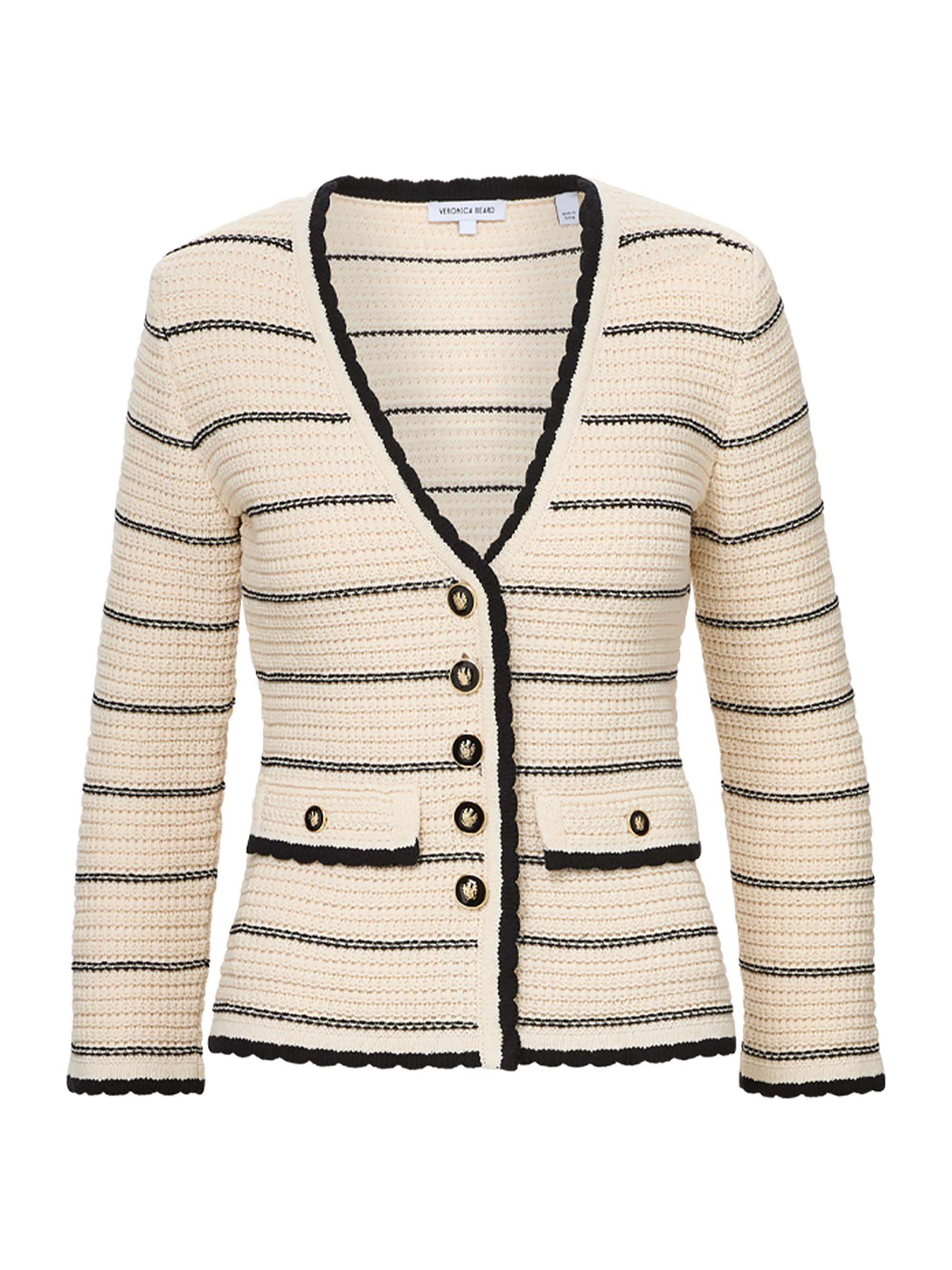 Veronica Beard Women's Ceriani Knit Jacket - Off White Black
