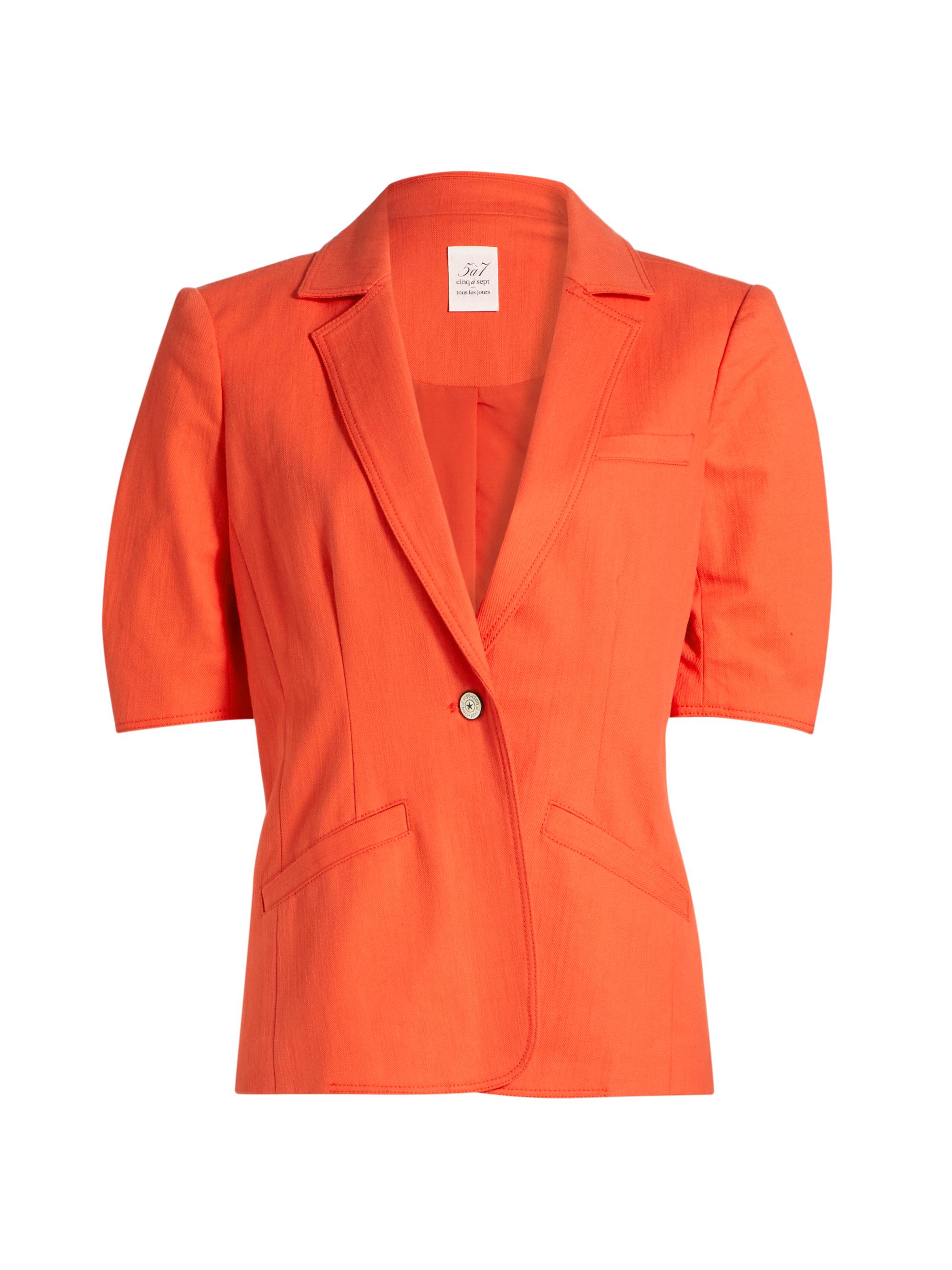 Cinq à Sept Women's Khloe Short-Sleeve Blazer - Cherry Tomato