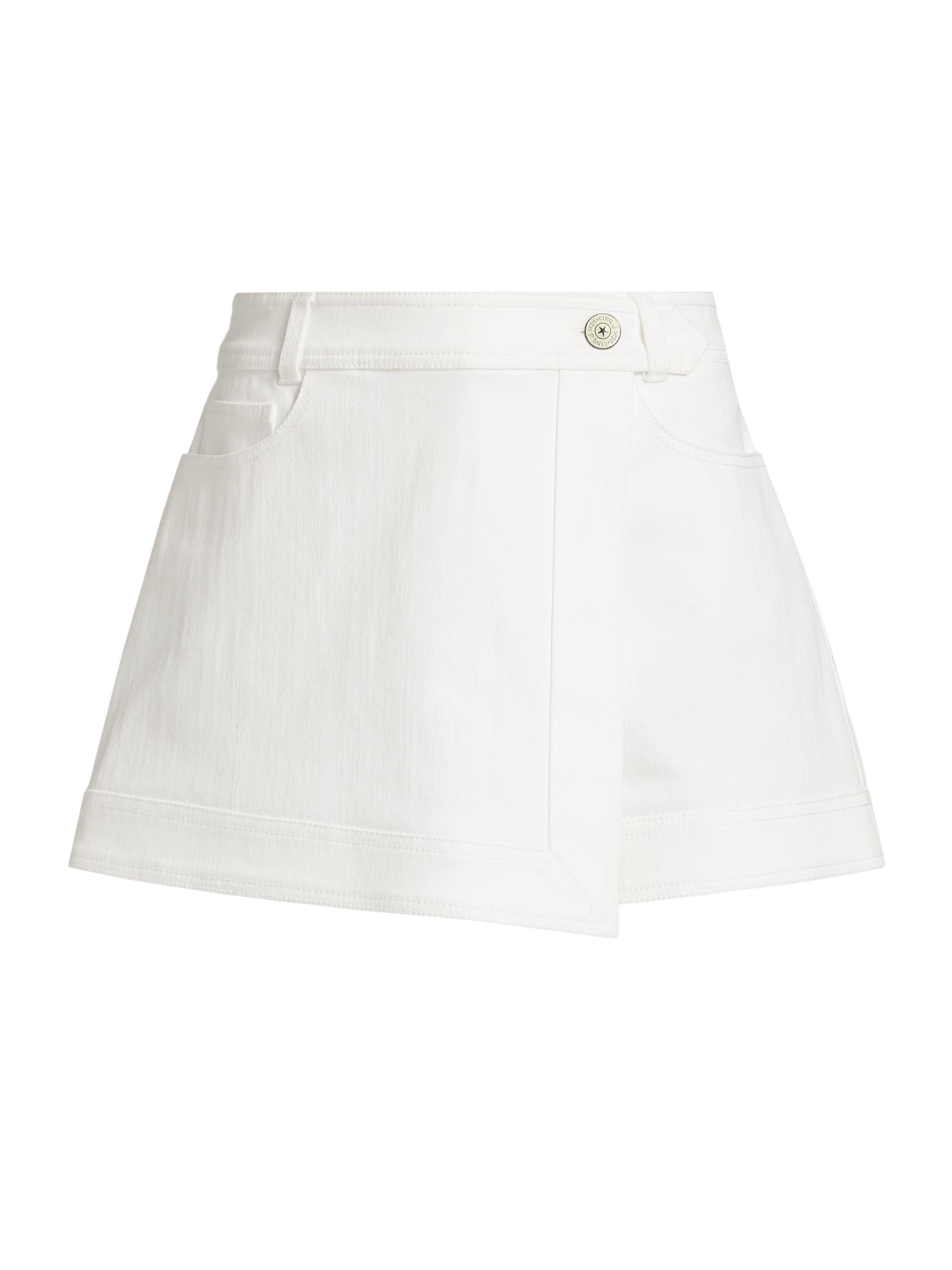Cinq à Sept Women's Marcia Cotton-Blend Wrap Skort - White