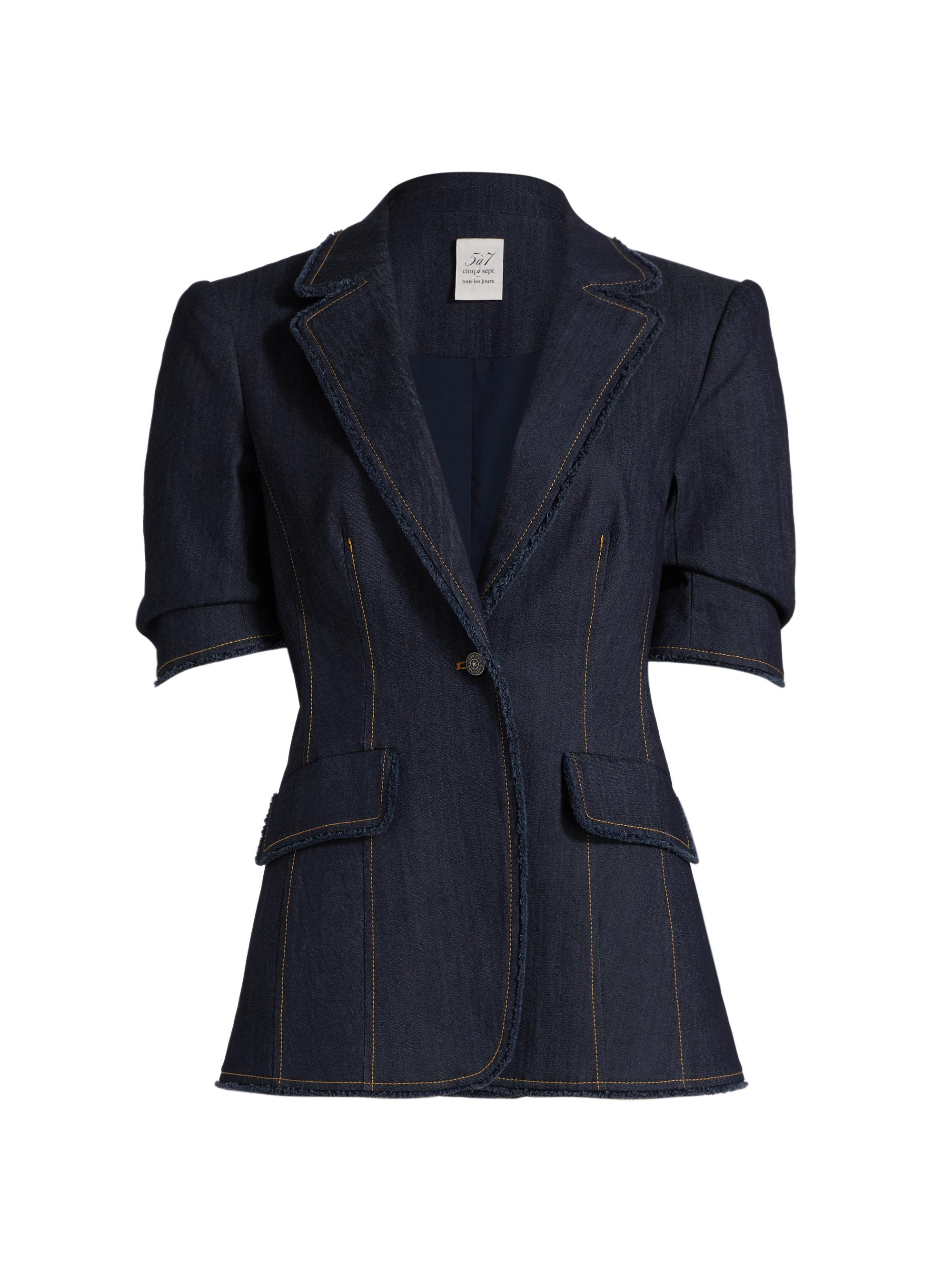 Cinq à Sept Women's Sallie Short-Sleeve Jacket - Indigo