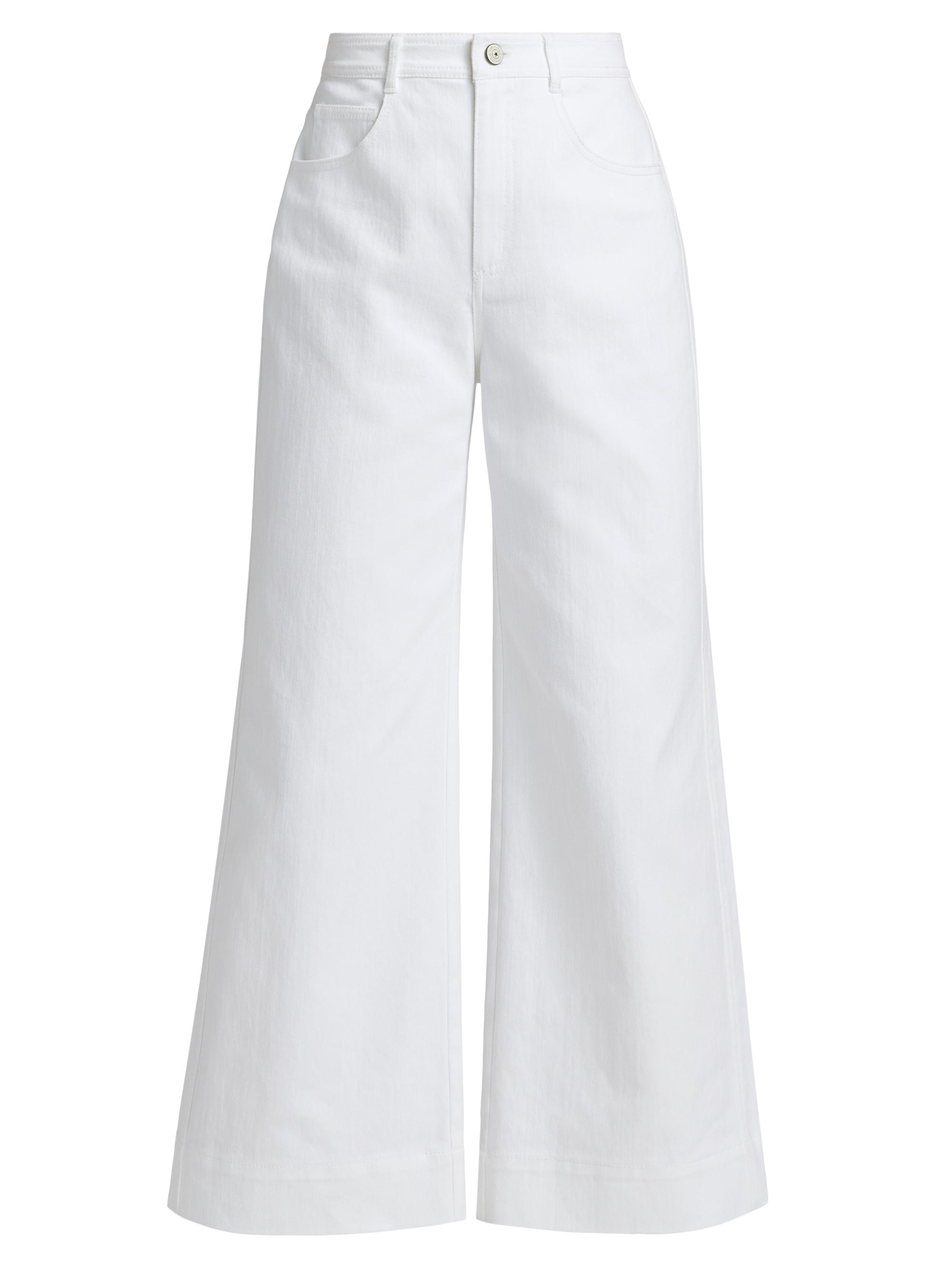 Cinq à Sept Women's Betsy Stretch-Denim Wide-Leg Jeans - White
