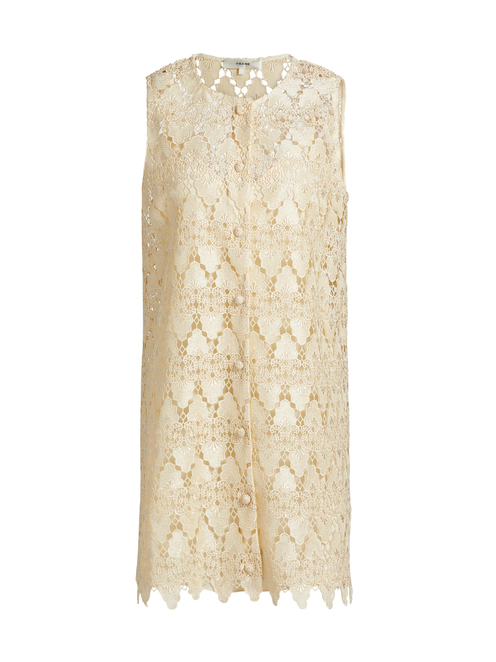 FRAME Women's The Deco Lace Minidress - Ecru