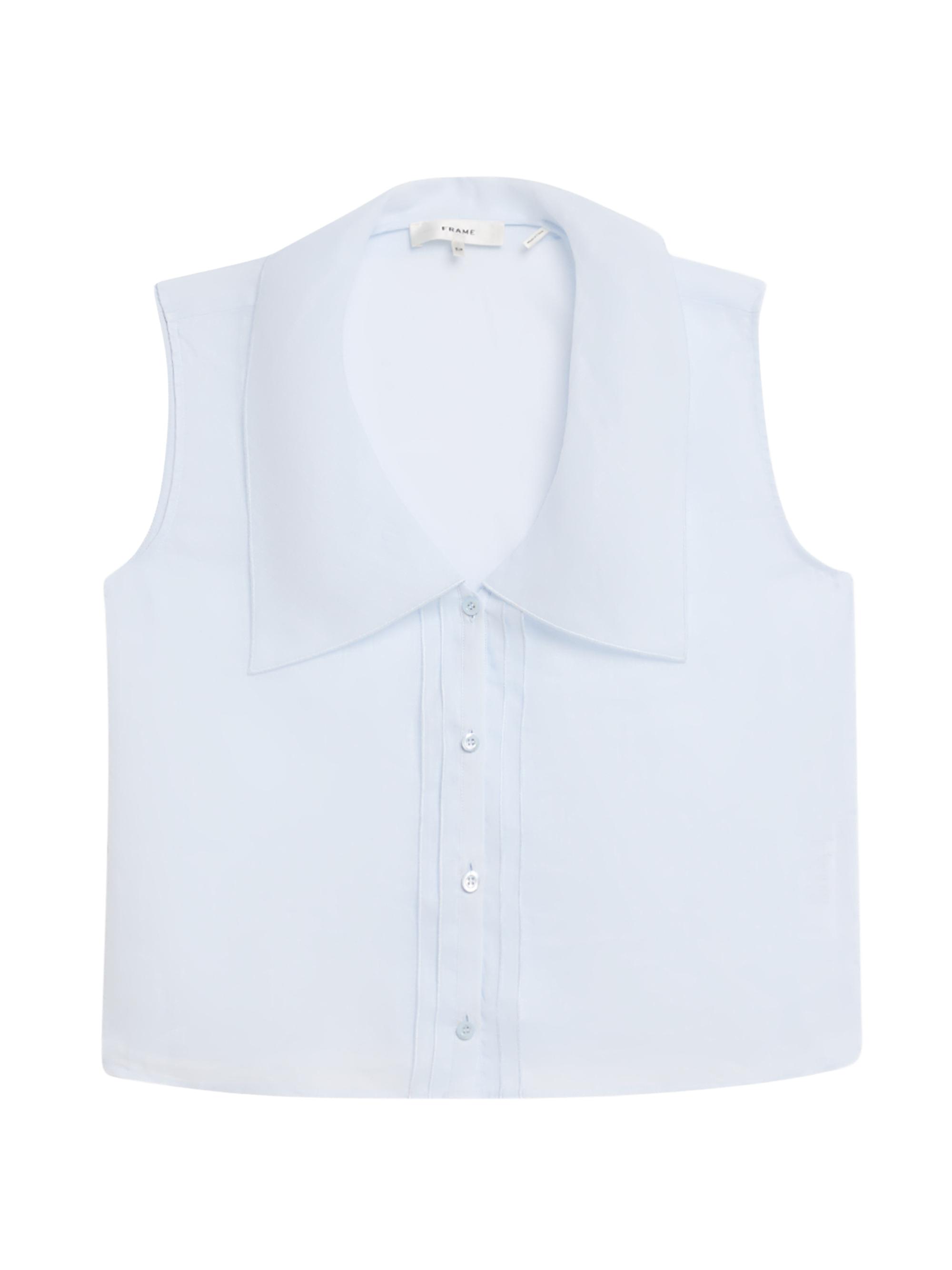 Frame Women's Ramie Sailor-Collar Shirt - Powder Blue