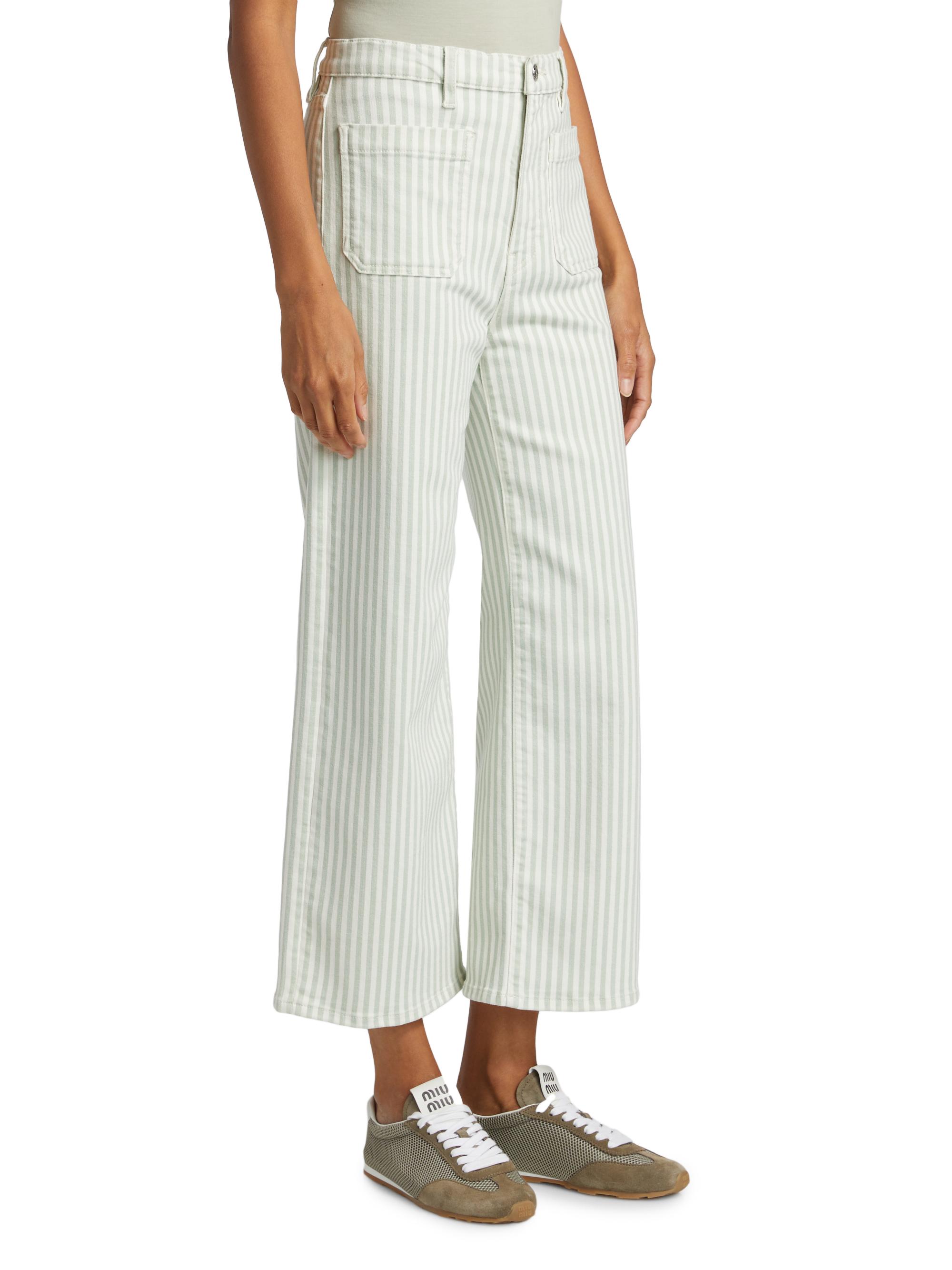FRAME The Anchor Striped Crop Pants | Saks Fifth Avenue