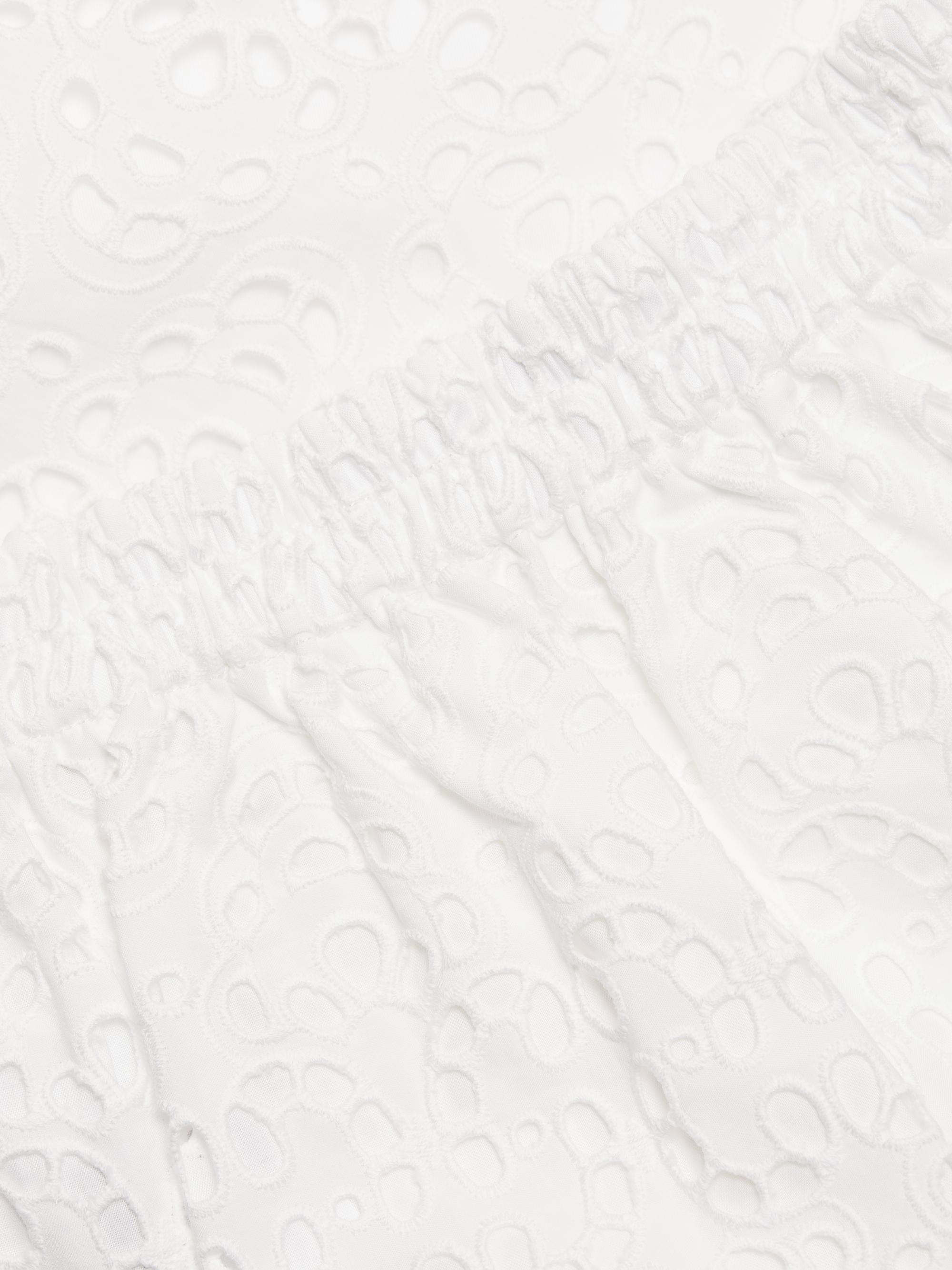FRAME Women's The Deco Eyelet Skirt - White | Thumbnail 7