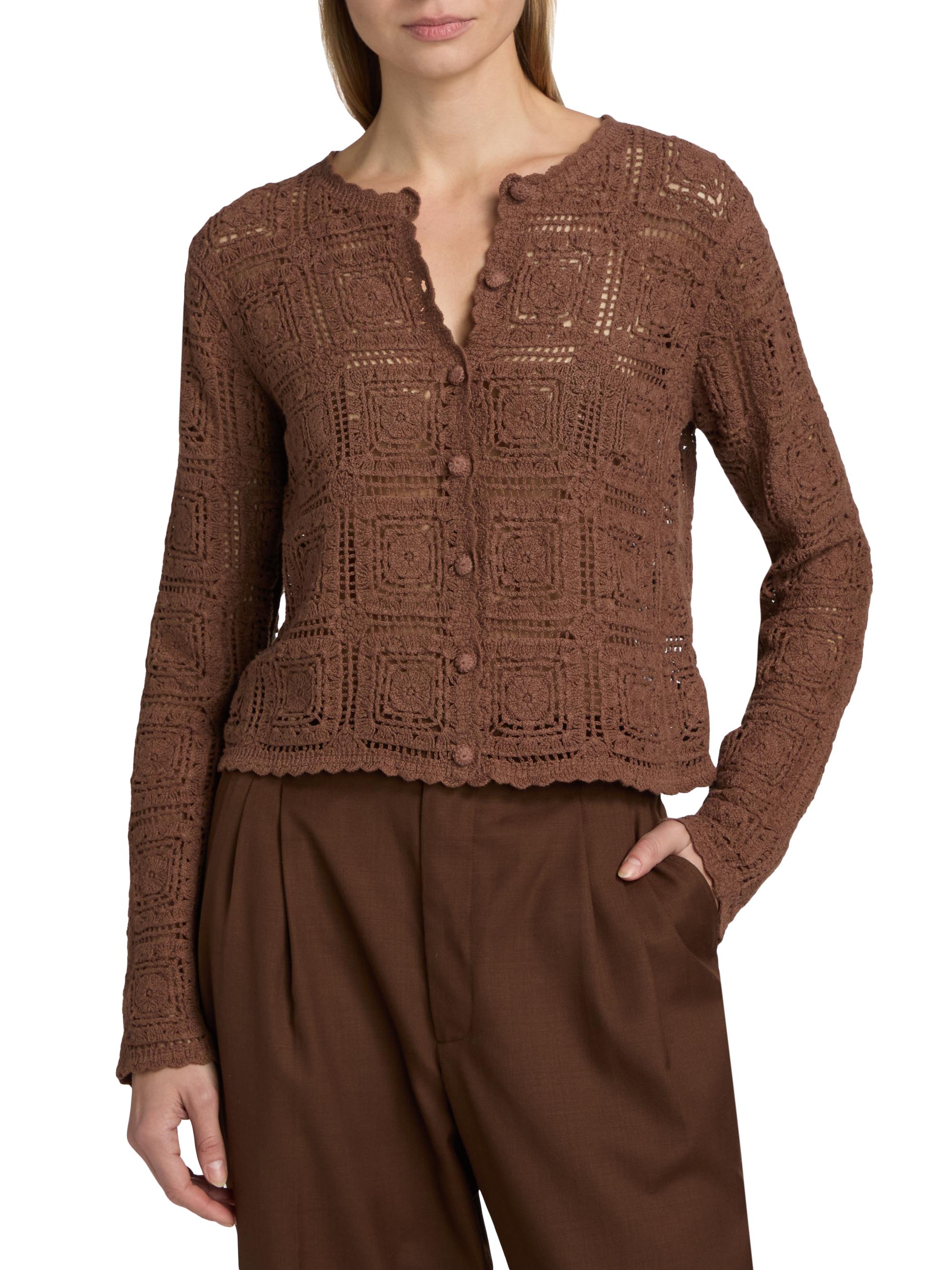 FRAME The Crocheted Cardigan | Saks Fifth Avenue