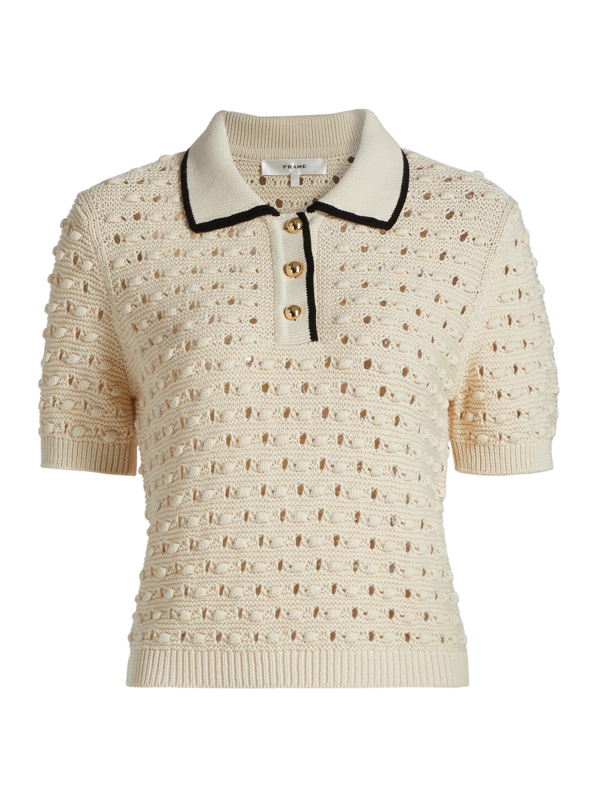 Frame Women's The Bauble Polo Sweater - Cream