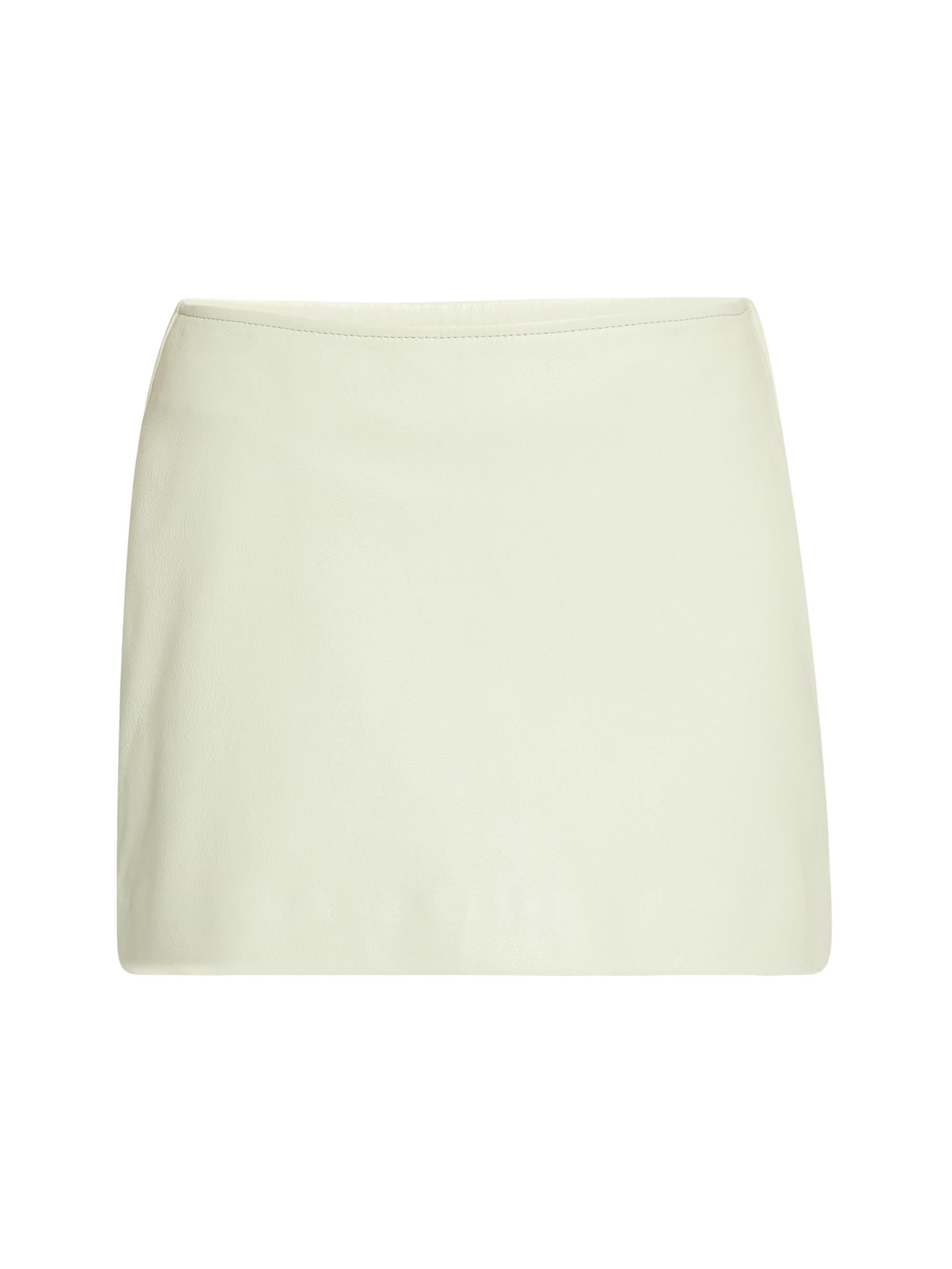 Frame Women's Leather Fitted Miniskirt - Soft Mint