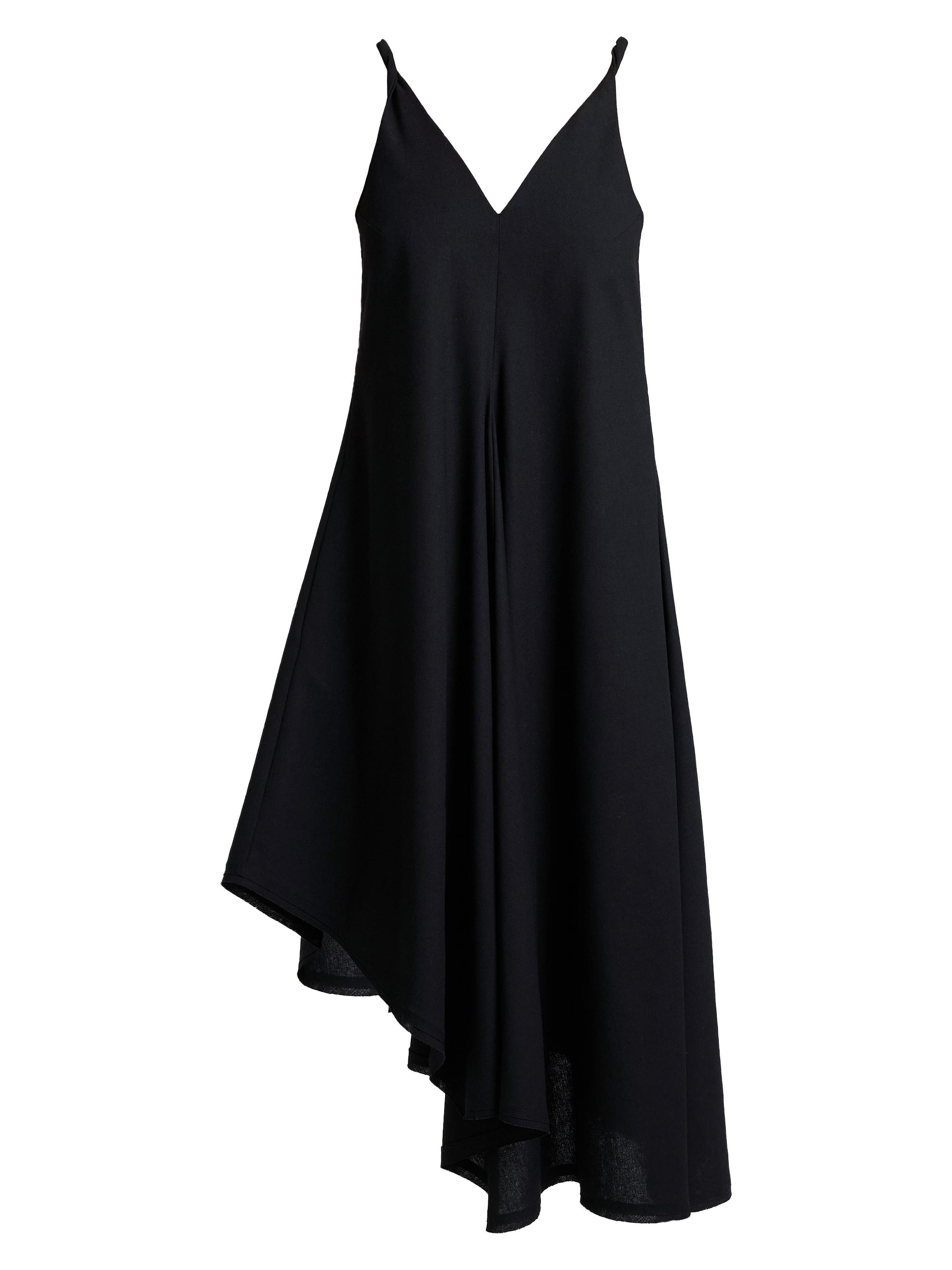 navy blue dress for baby girl c2h4 Layered Asymmetric Strap Midi Dress main image 1