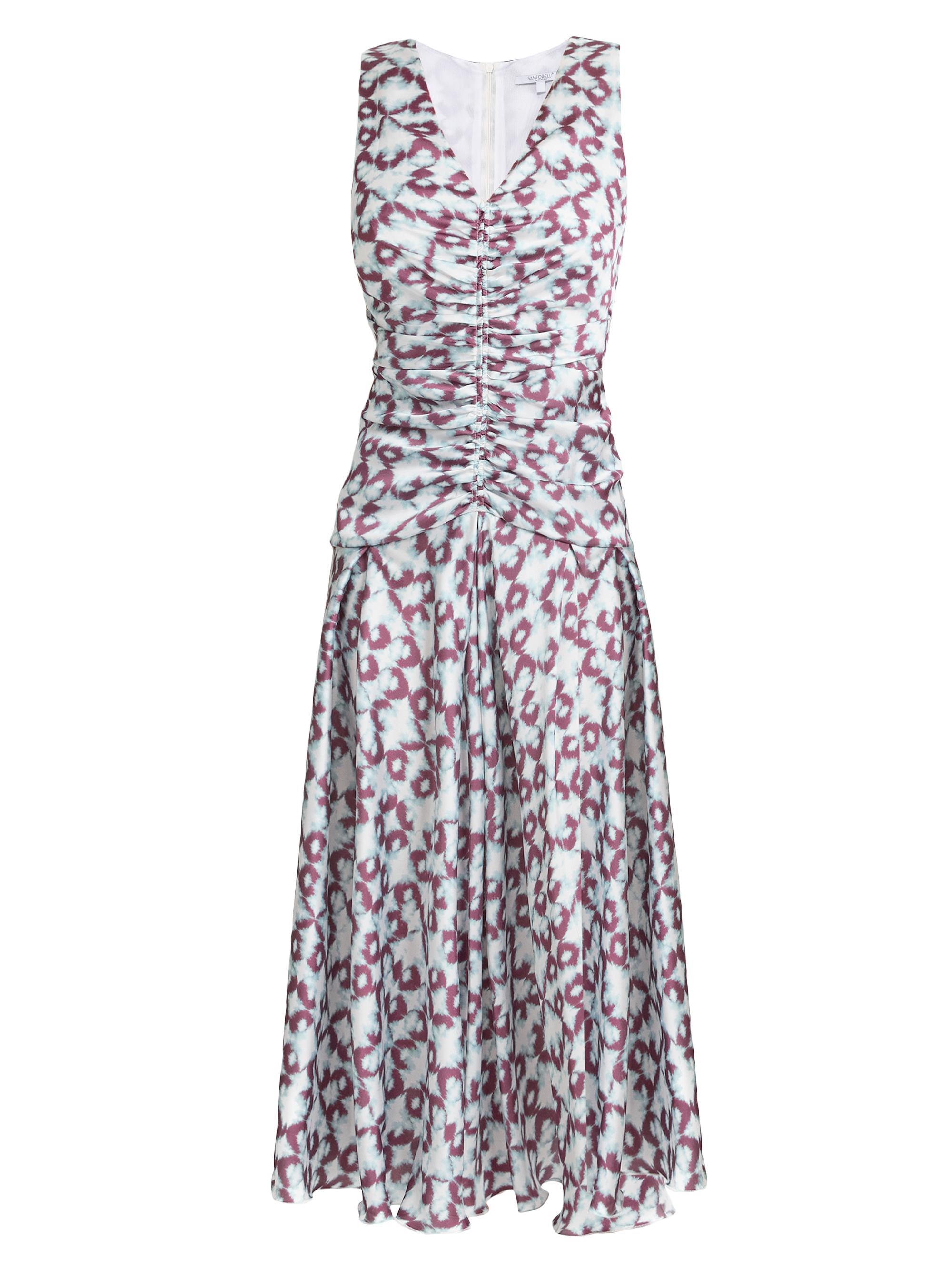 Santorelli Women's Ruched A-Line Midi-Dress - Ocean Mist