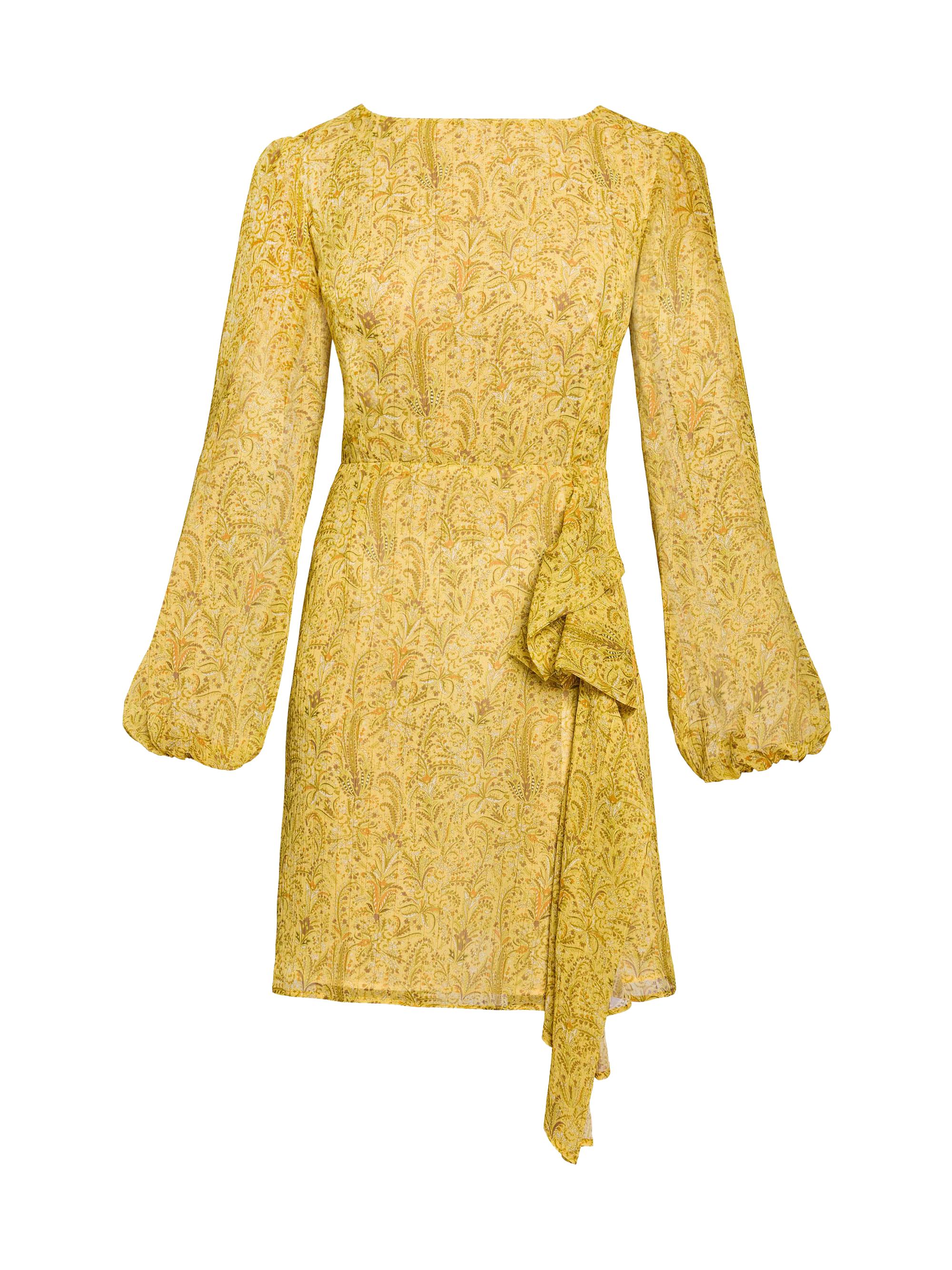 Santorelli Women's Paisley Print Ruffle Minidress - Chamomile Multi