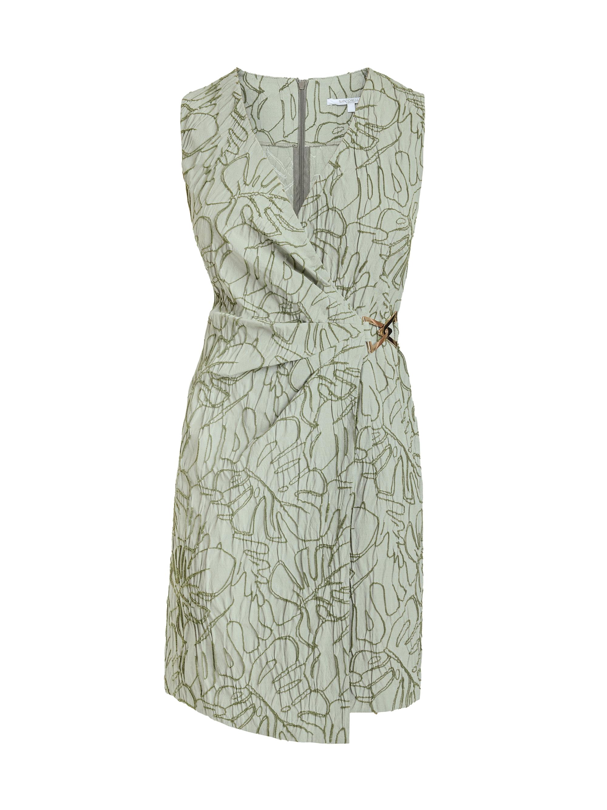 Santorelli Women's Embroidered Wrap Minidress - Aloe