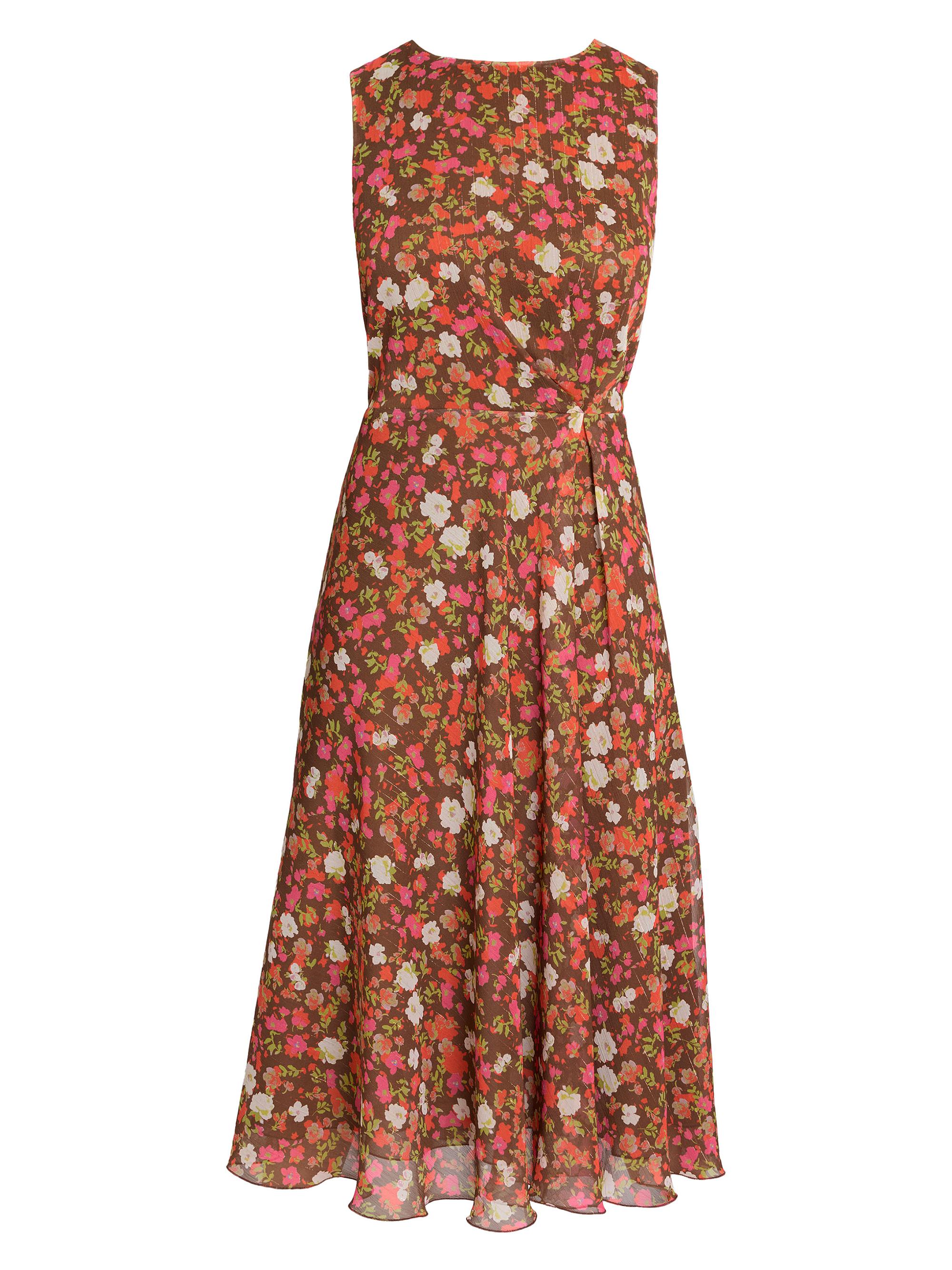 Santorelli Women's Carma Floral Georgette A-Line Midi-Dress - Coconut Multi