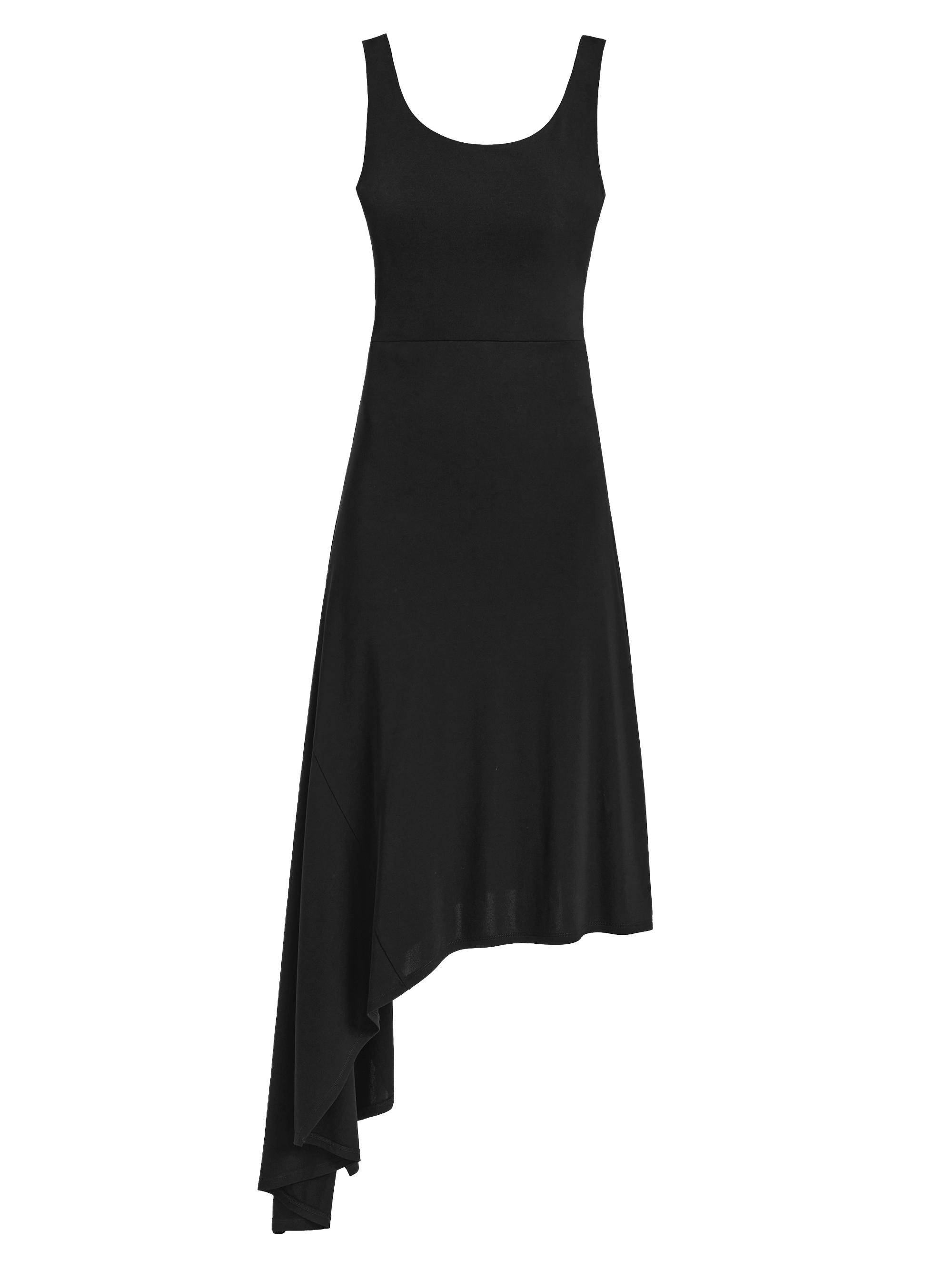 Santorelli Women's Stretch Jersey Asymmetric Midi-Dress - Black