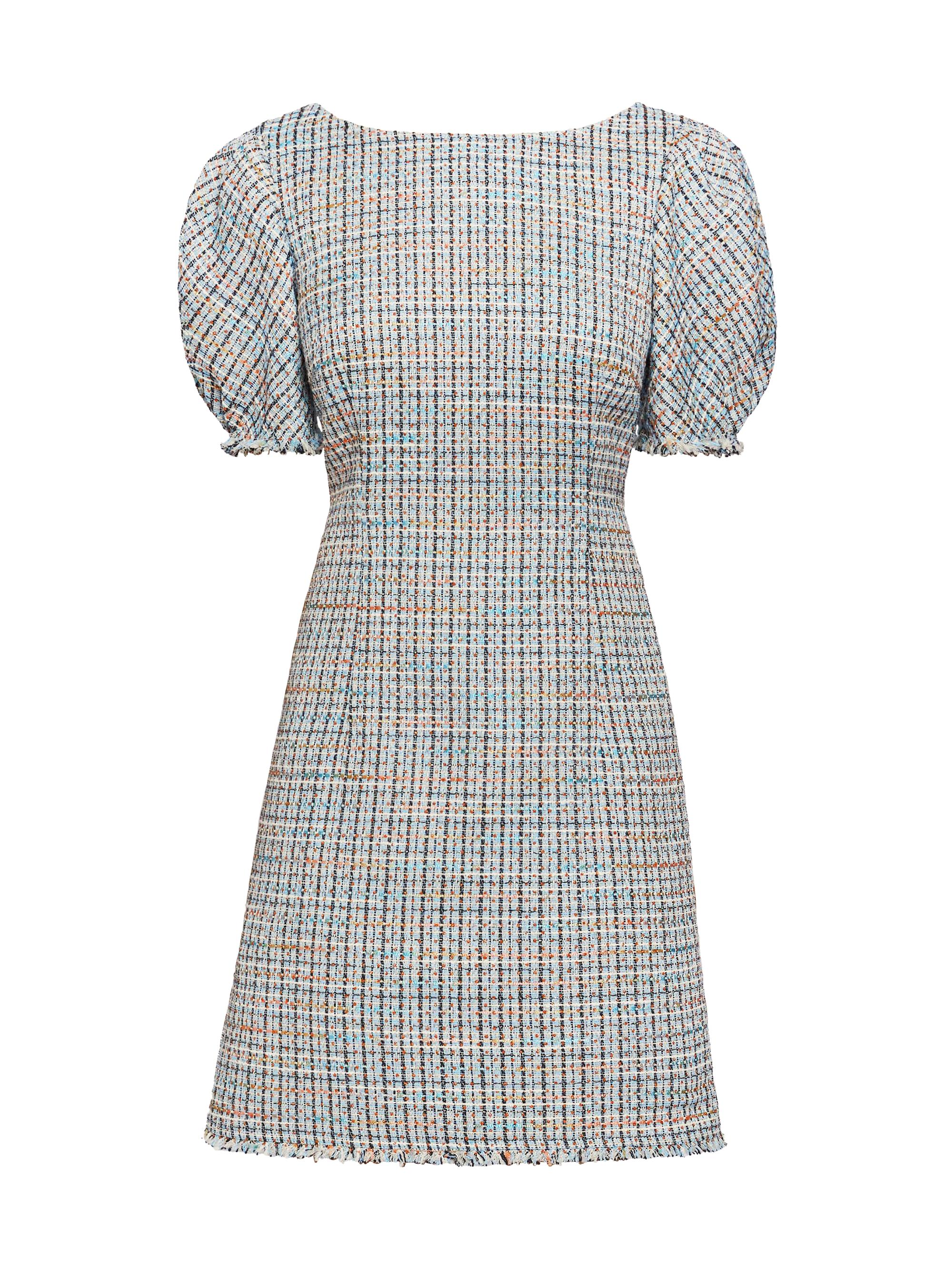 Santorelli Women's Puff Sleeve Shift Minidress - Ocean Mist