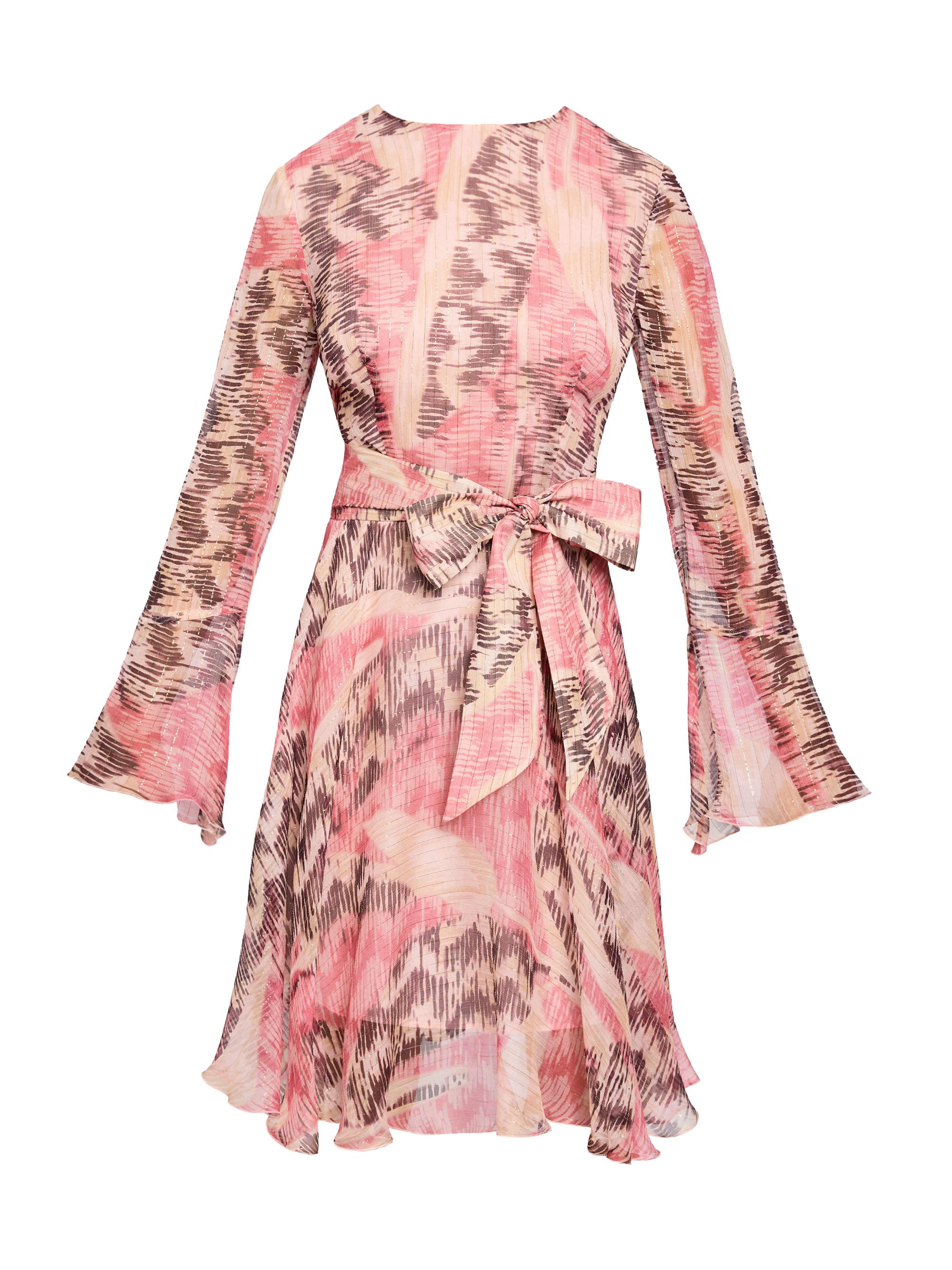 Santorelli Women's Abstract Print Silk A-Line Dress - Sweet Pea Multi