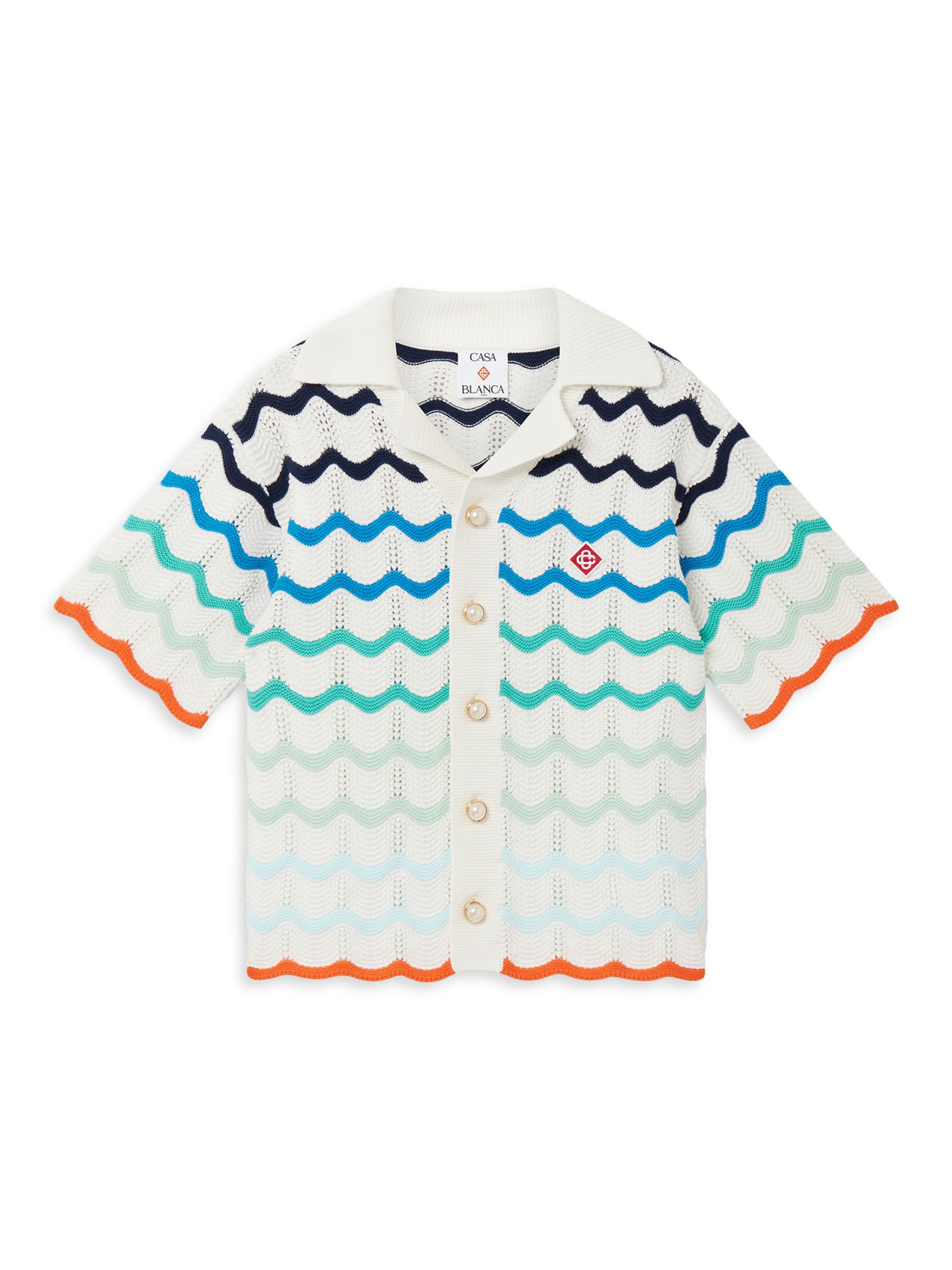 Little Boy's & Boy's Gradient Wave Crochet Shorts